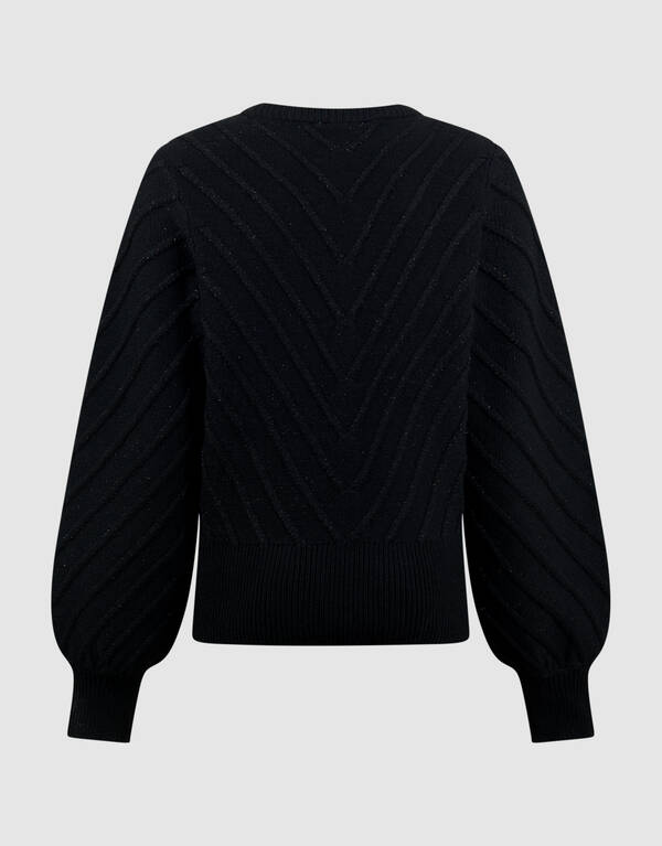 Glitter Gebreide Trui Zwart SHOEBY GIRLS