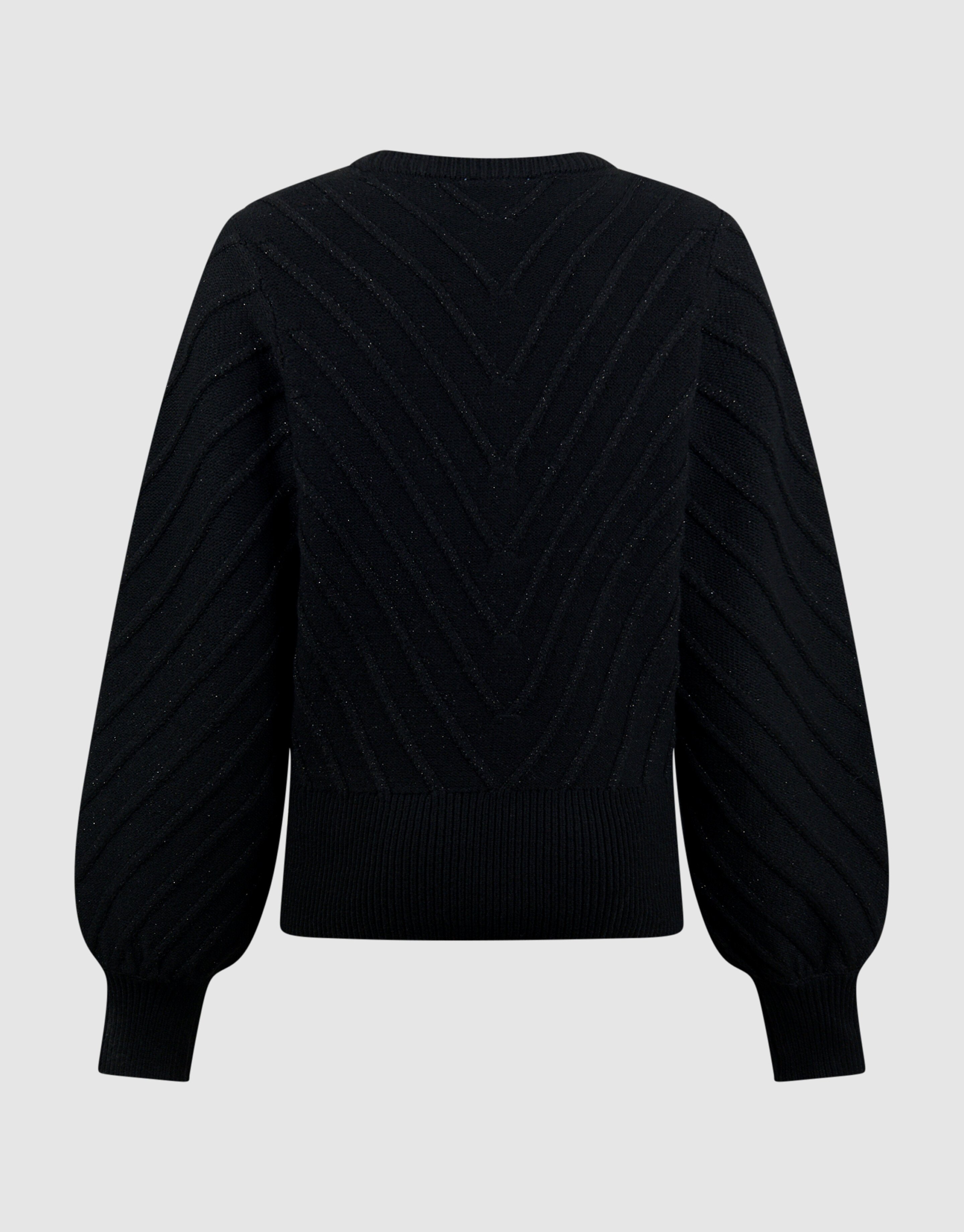 Glitter Gebreide Trui Zwart SHOEBY GIRLS