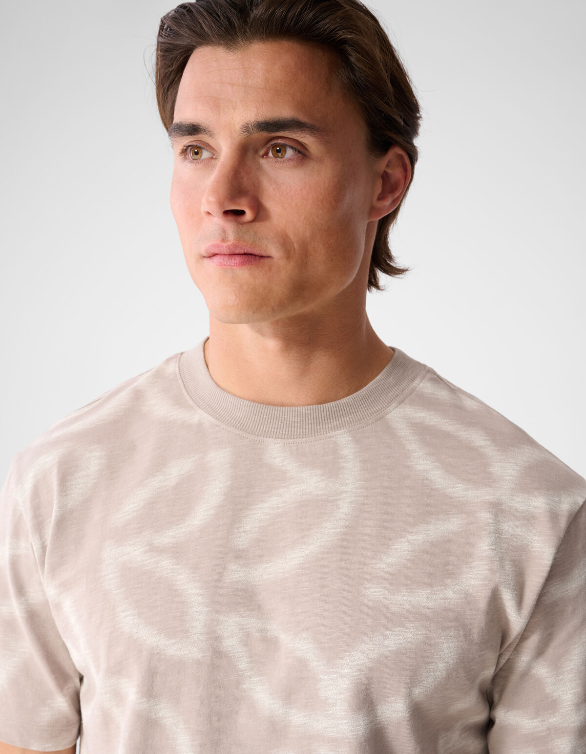 All Over Logo T-shirt Lichtbruin SHOEBY MEN