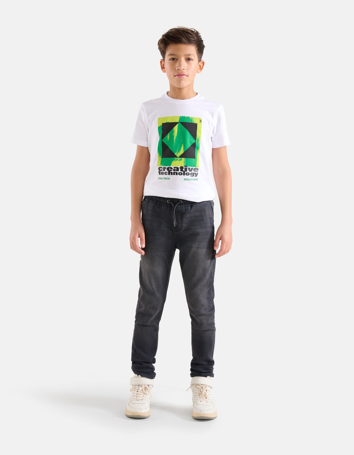 Printed T-shirt Wit SHOEBY BOYS