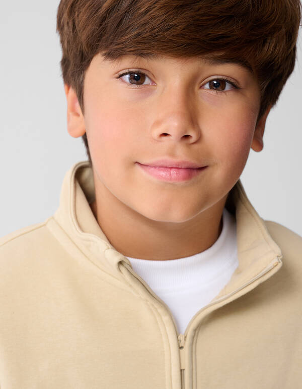 Half Zip Sweater Beige SHOEBY BOYS