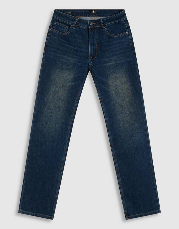 Slim Straight Fit Jeans Donkerblauw L34 SHOEBY MEN