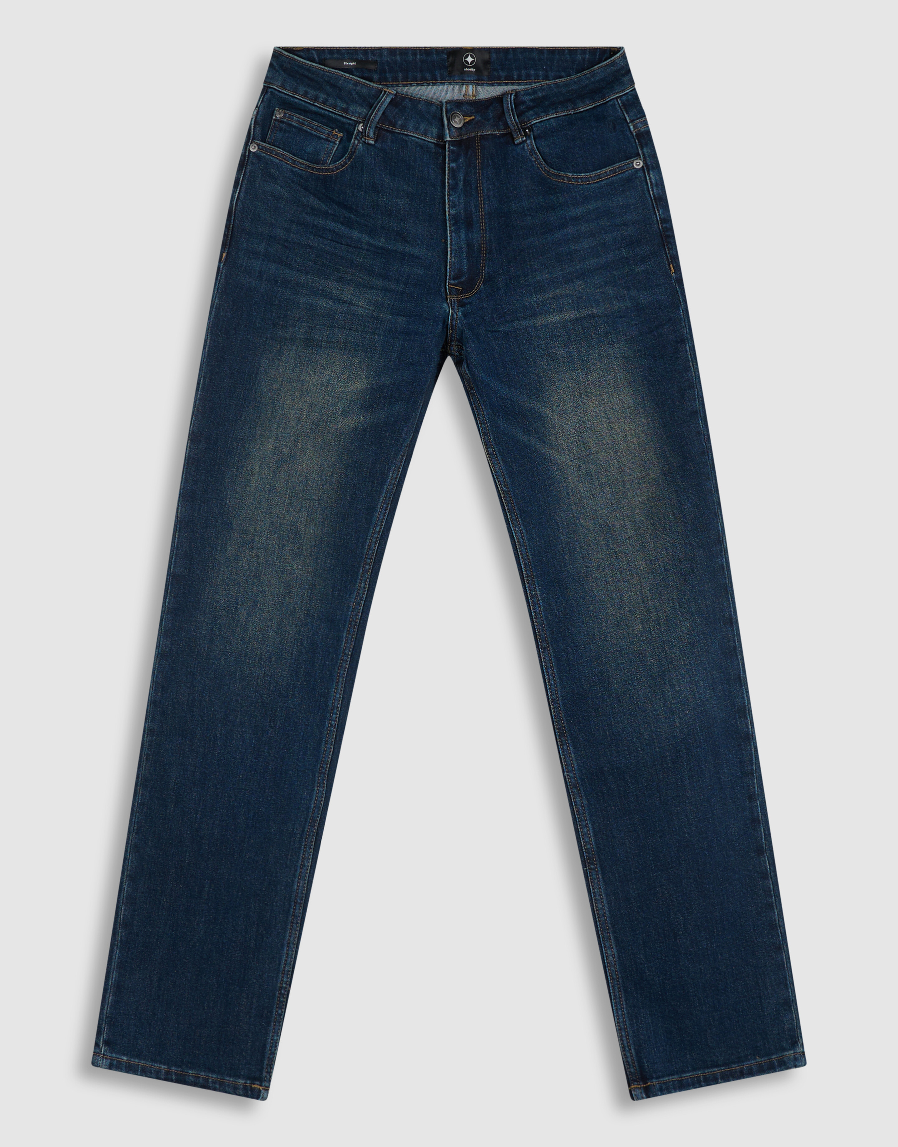 Slim Straight Fit Jeans Donkerblauw L34 SHOEBY MEN