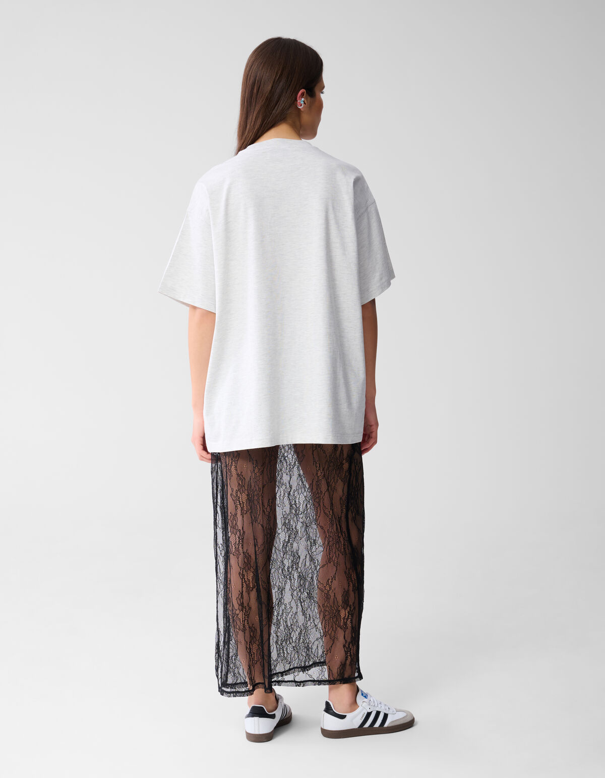 Oversized T-shirt Lichtgrijs By Monica SHOEBY WOMEN
