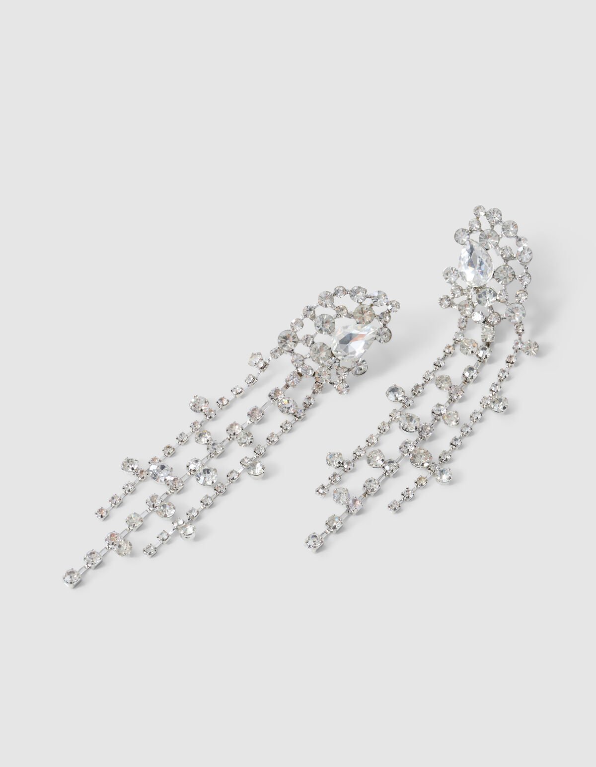 Multi Strass Oorbellen Zilver SHOEBY ACCESSOIRES