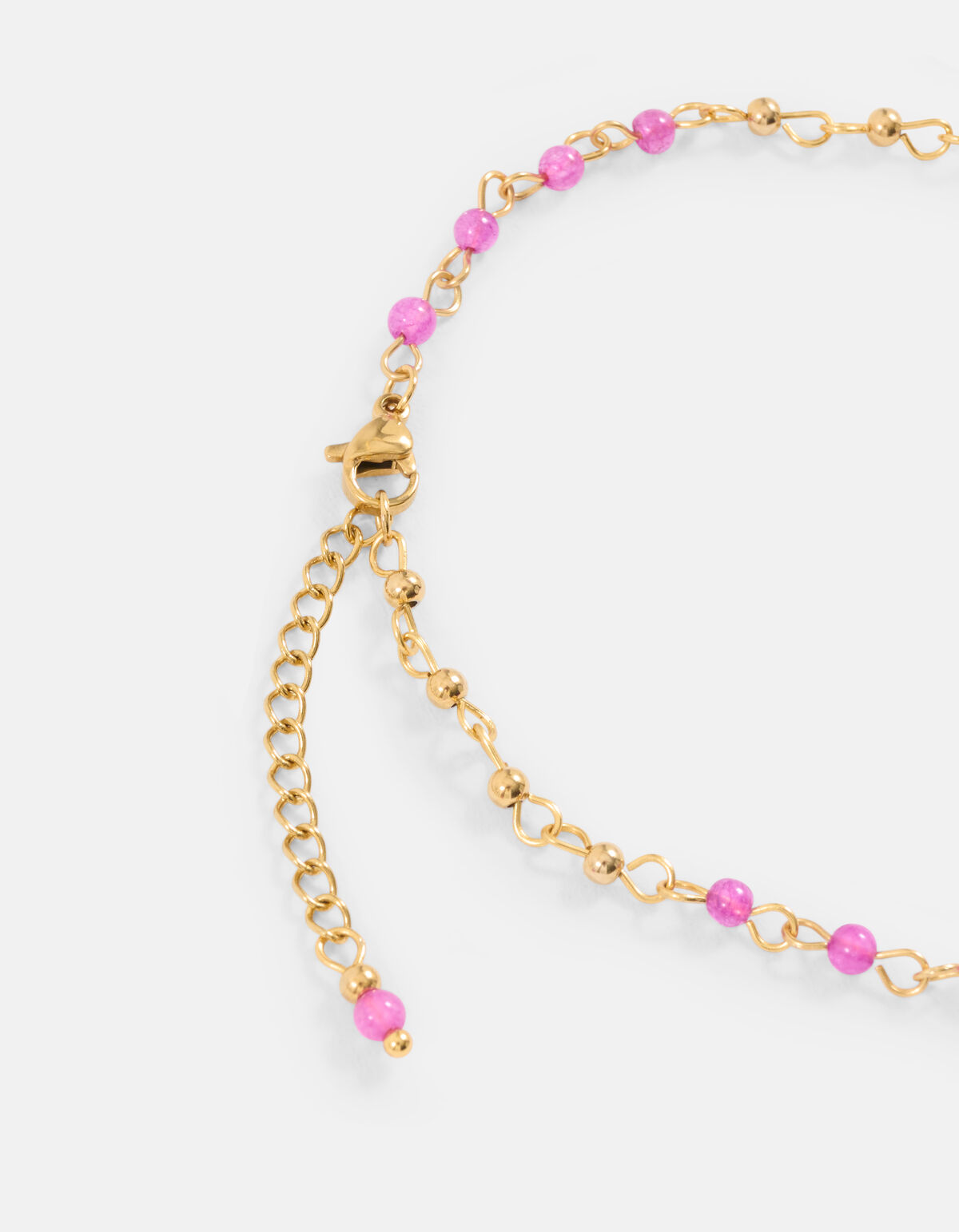 Beaded Enkelband Roze SHOEBY ACCESSOIRES