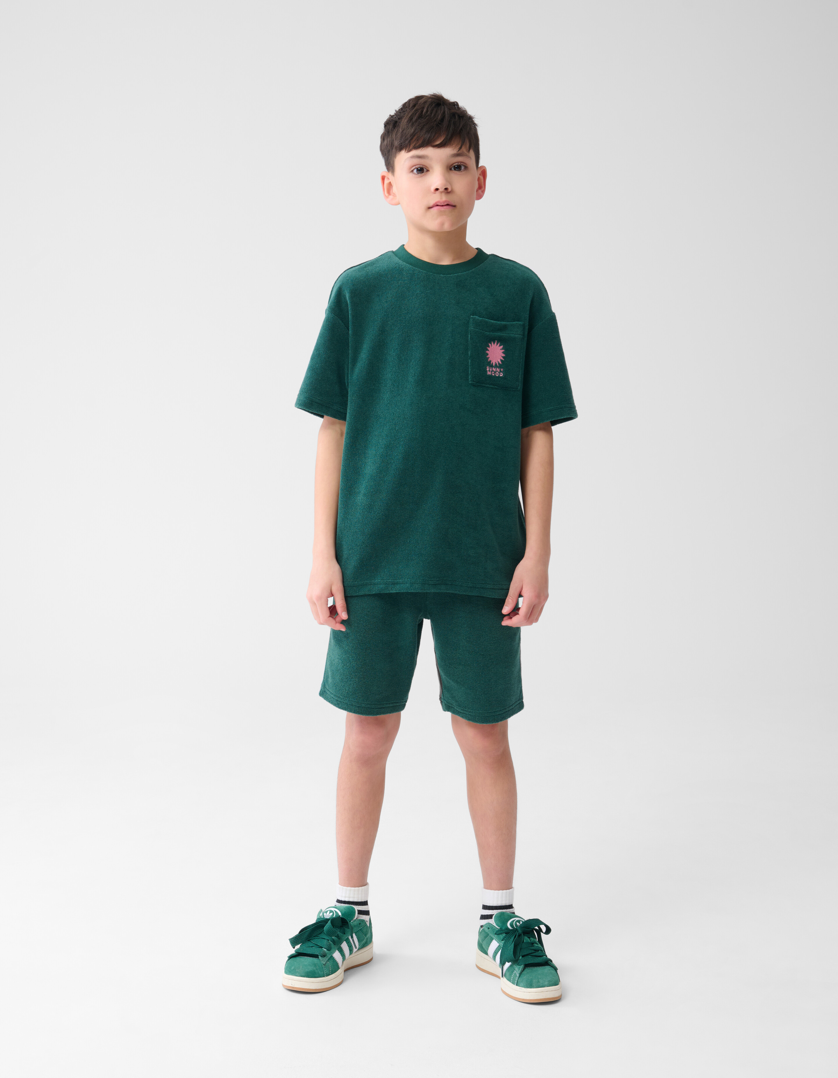 Towling Short Donkergroen SHOEBY BOYS