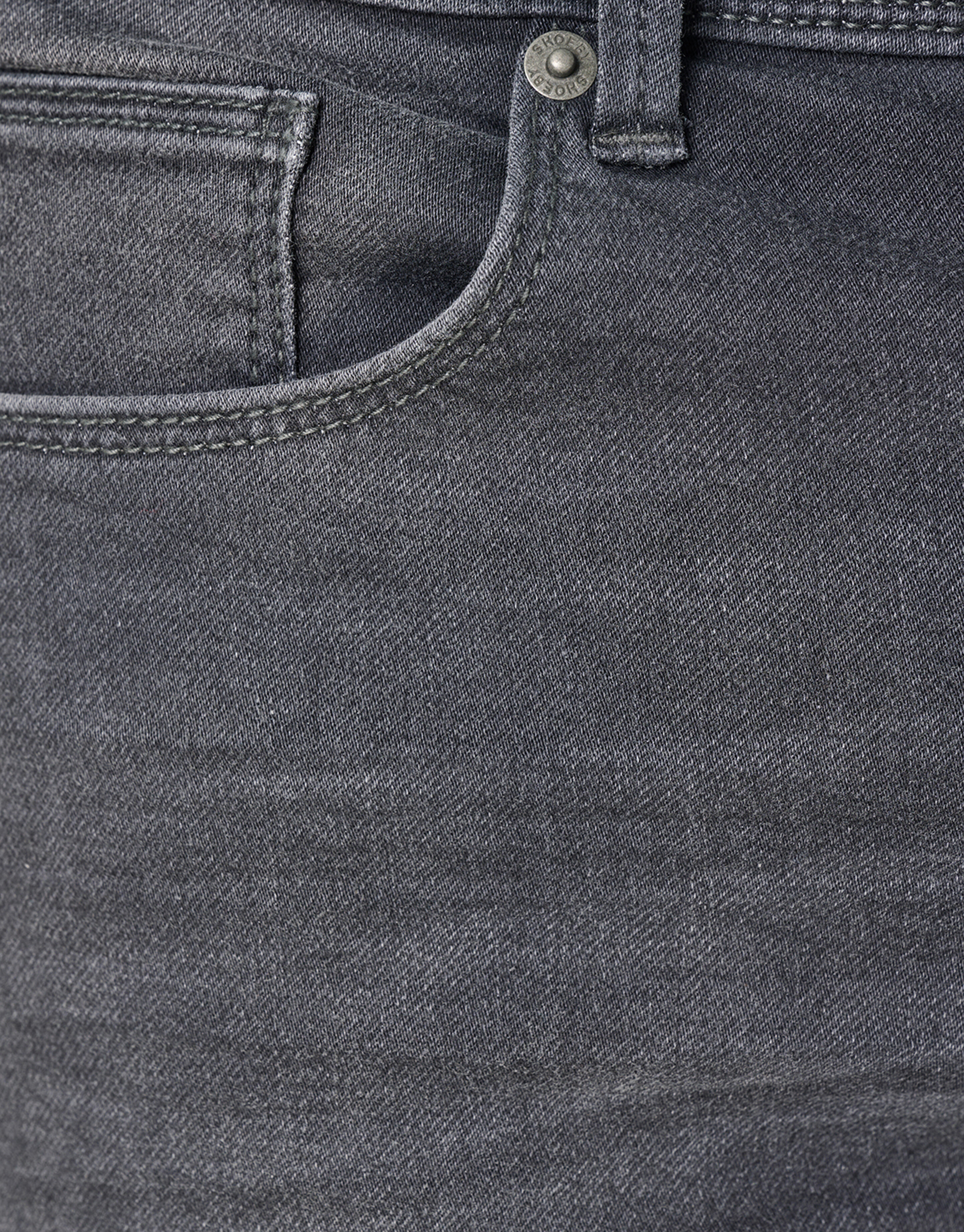 Jog Denim Short Donkergrijs Refill