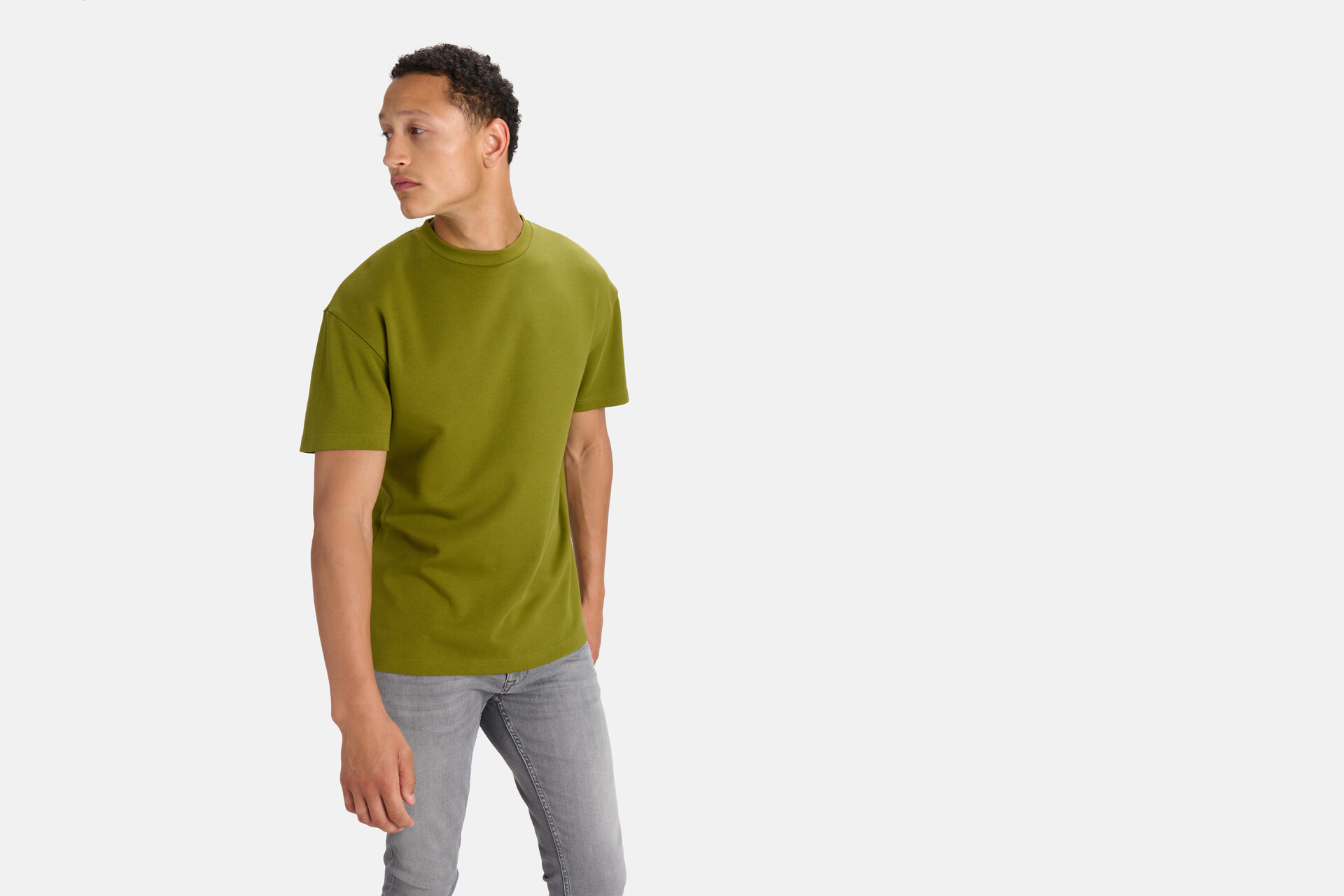 Relaxed Fit T-shirt Groen SHOEBY MEN