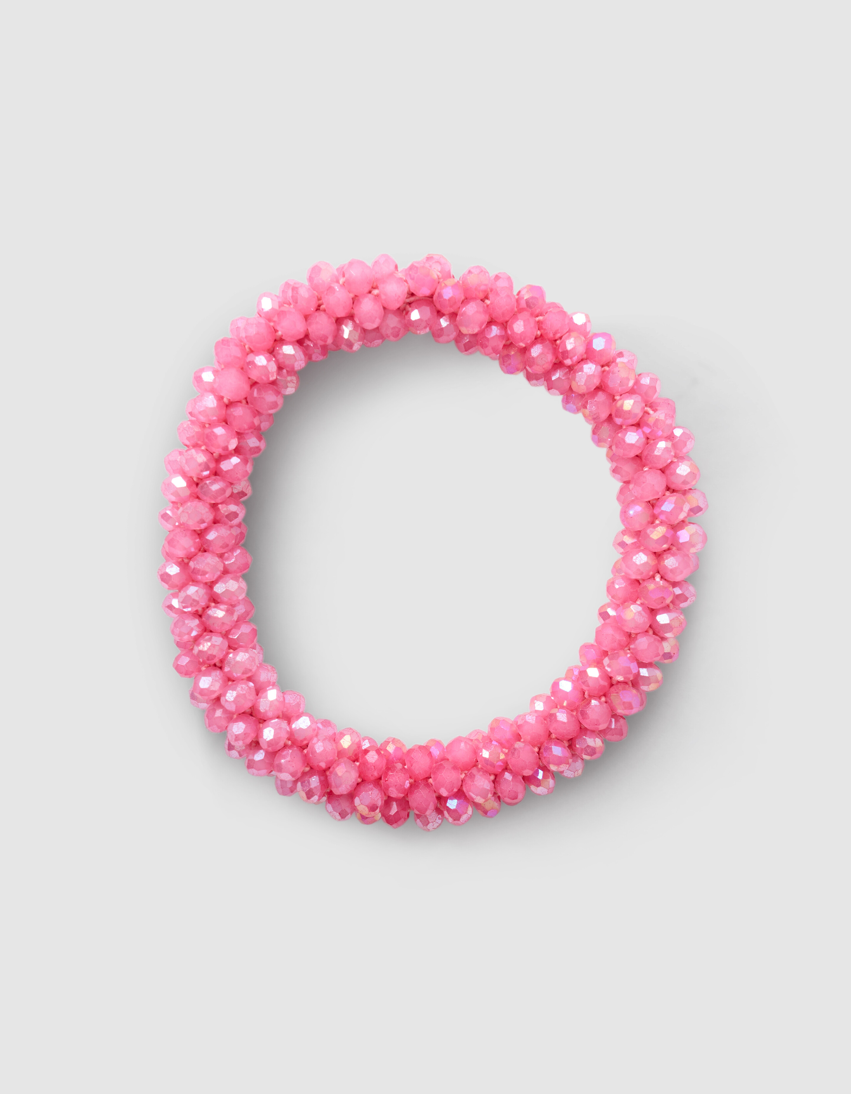 Beaded Haarelastiek Roze SHOEBY ACCESSOIRES