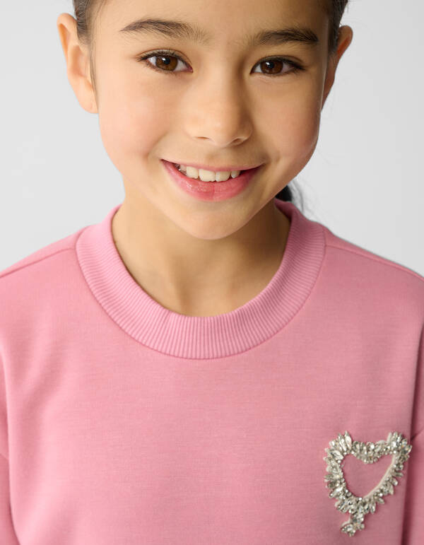 Heart Sweat Jurk Roze SHOEBY GIRLS