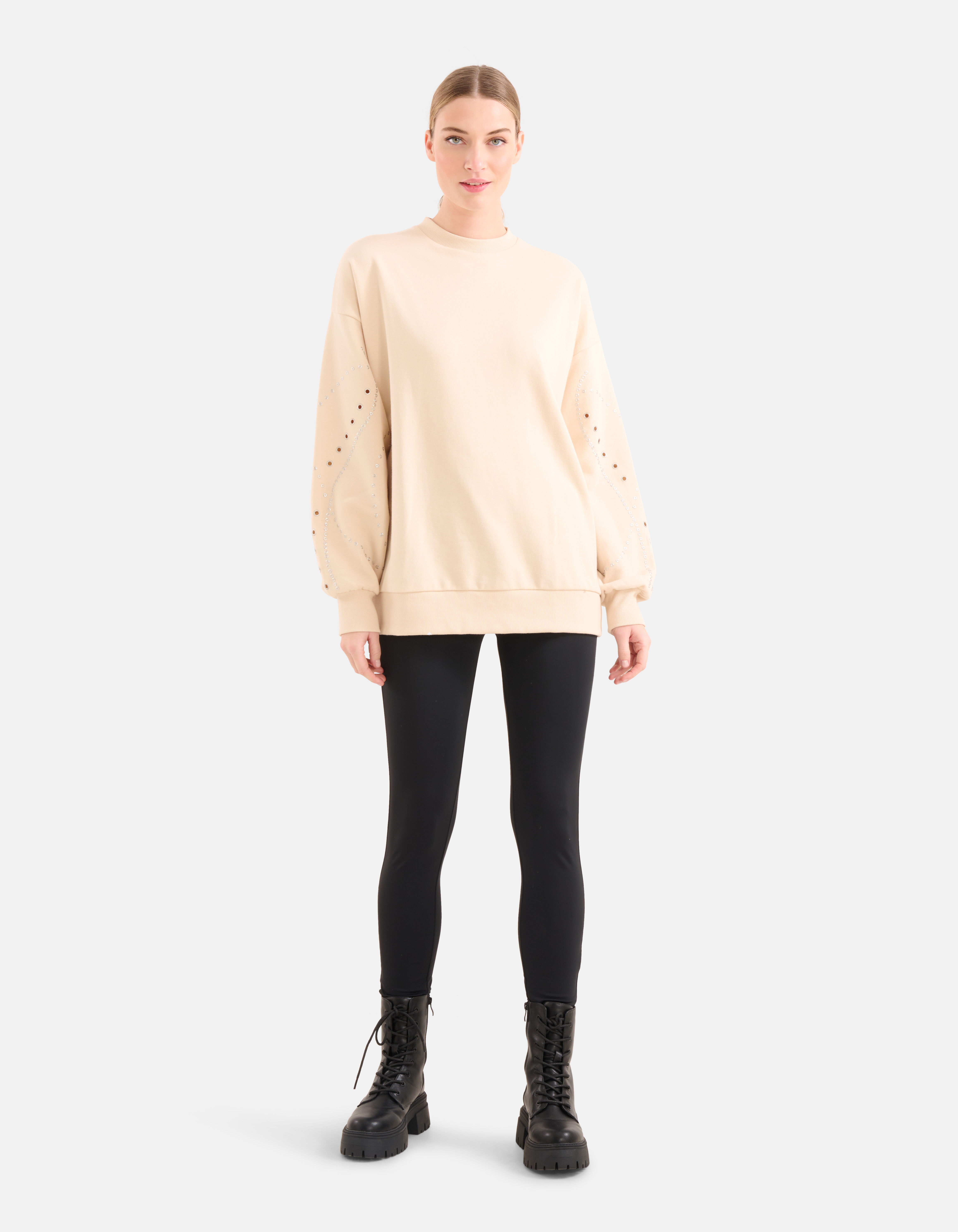 Studs Sweater Gebroken Wit Shoeby