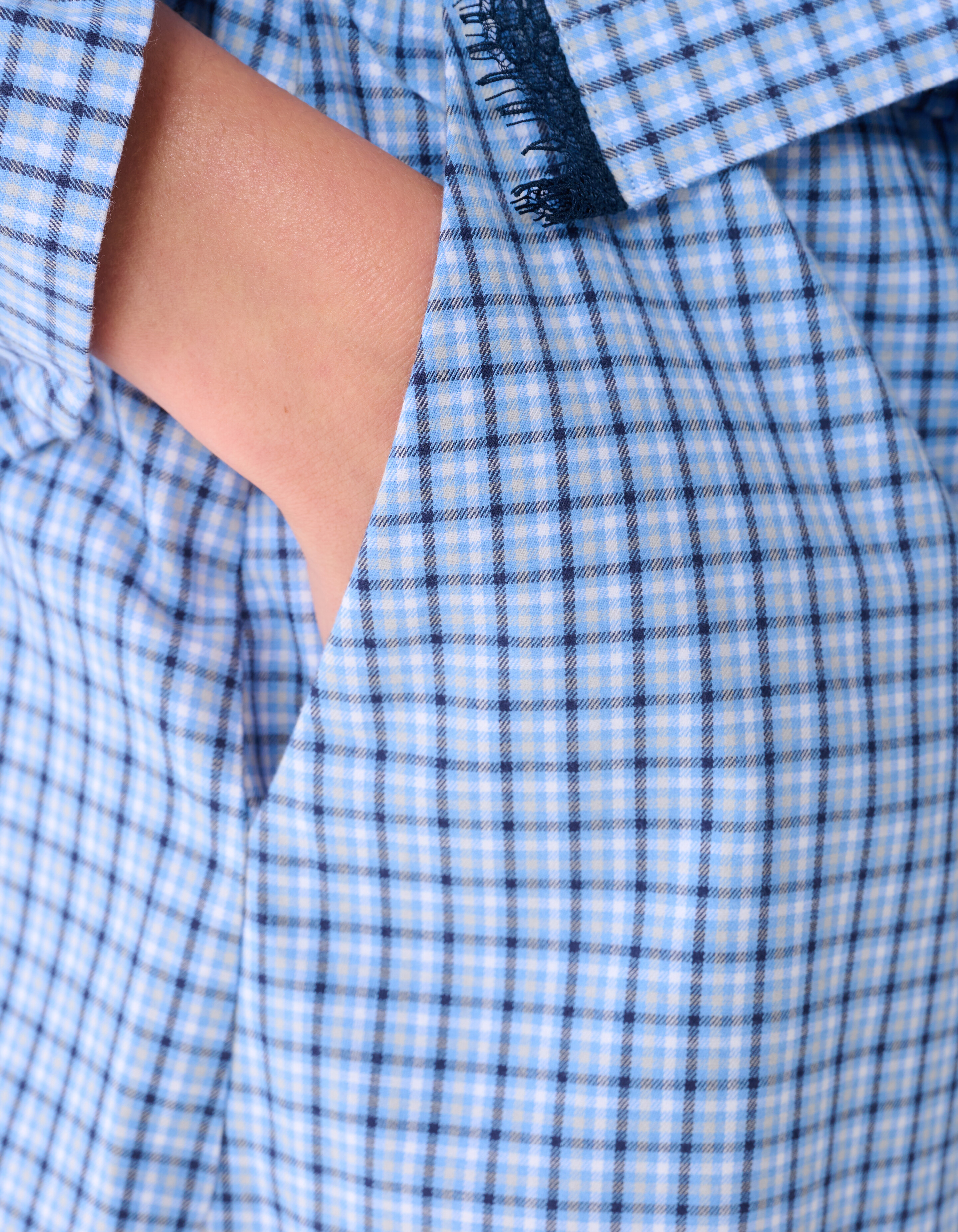 Kanten Ruiten Short Blauw SHOEBY WOMEN