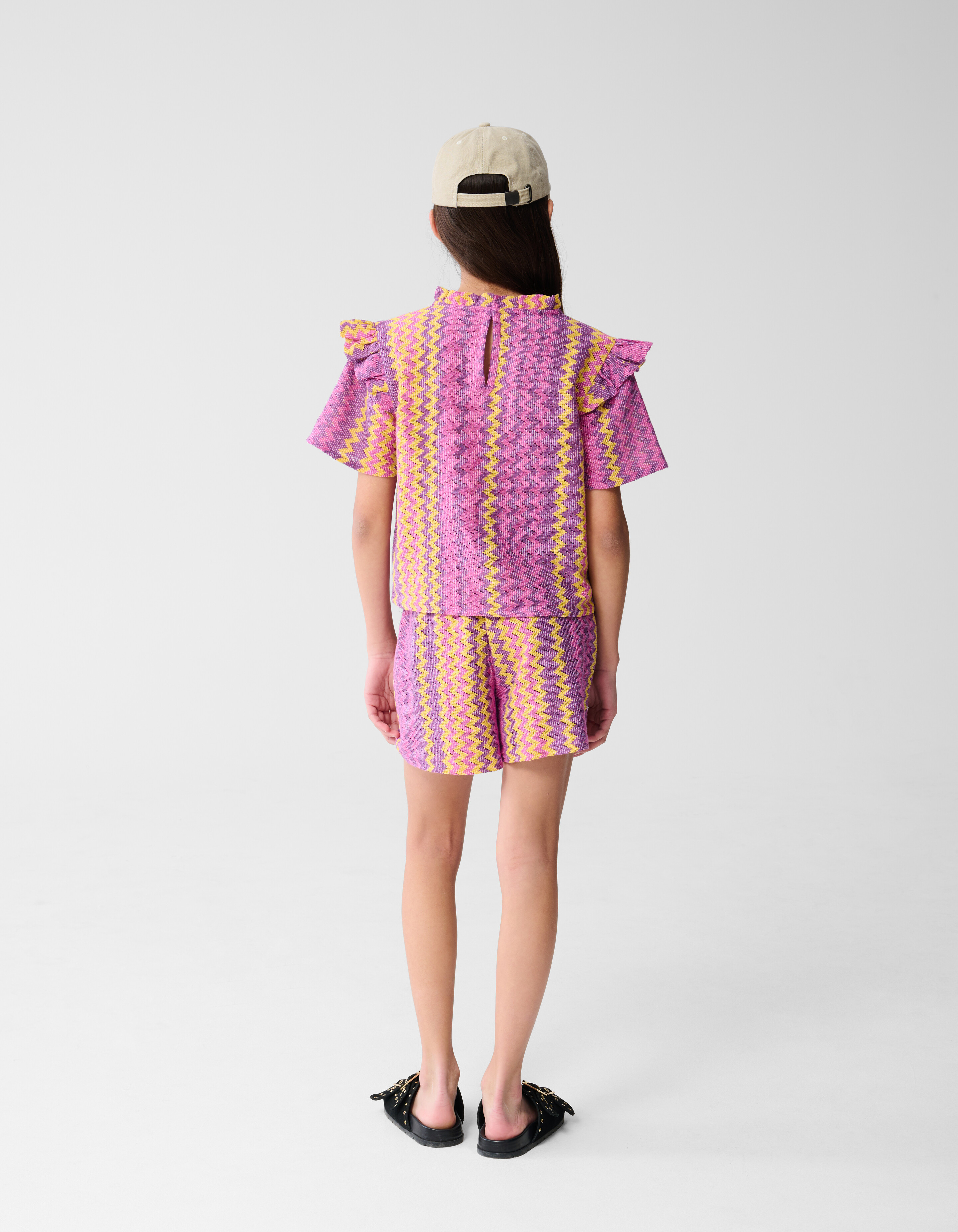 Zigzag Crochet Top Roze SHOEBY GIRLS