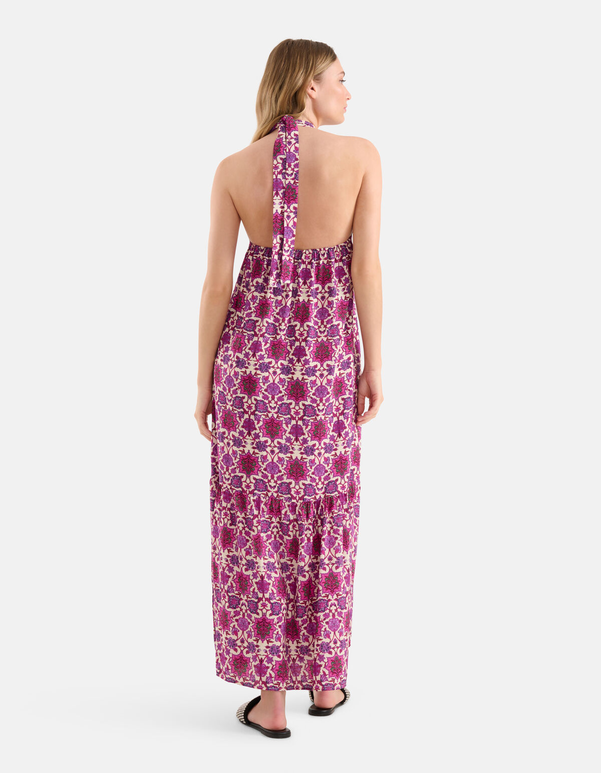 Printed Halter Jurk Paars SHOEBY WOMEN
