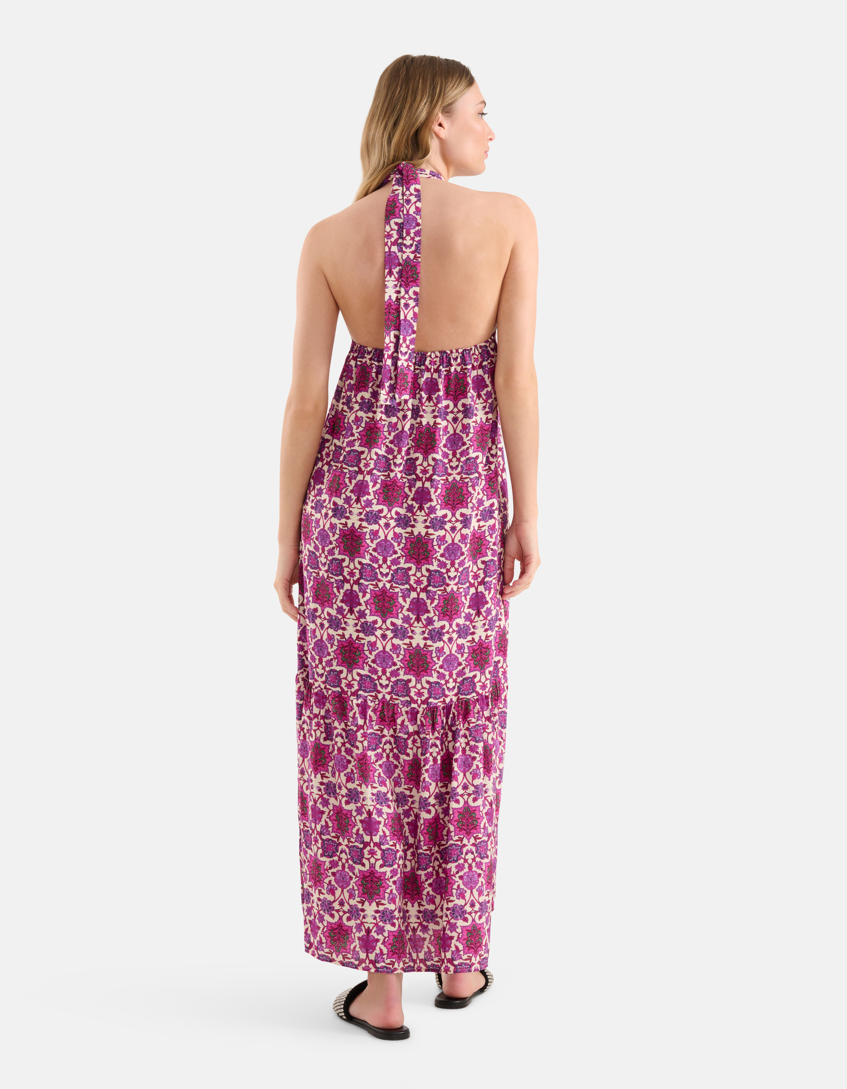 Printed Halter Jurk Paars SHOEBY WOMEN