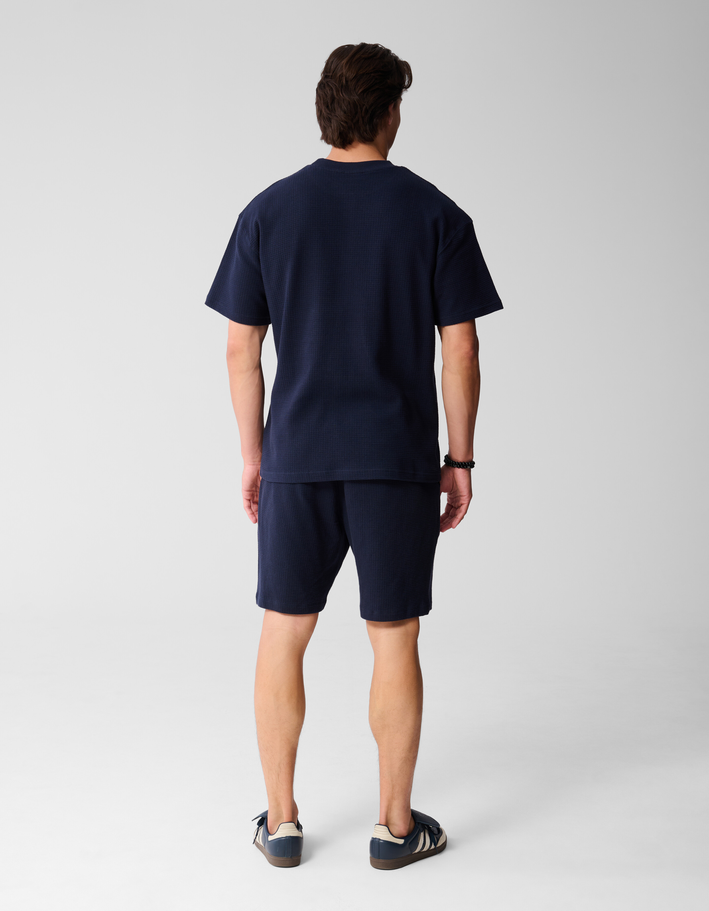 Waffle Structuur Short Donkerblauw SHOEBY MEN
