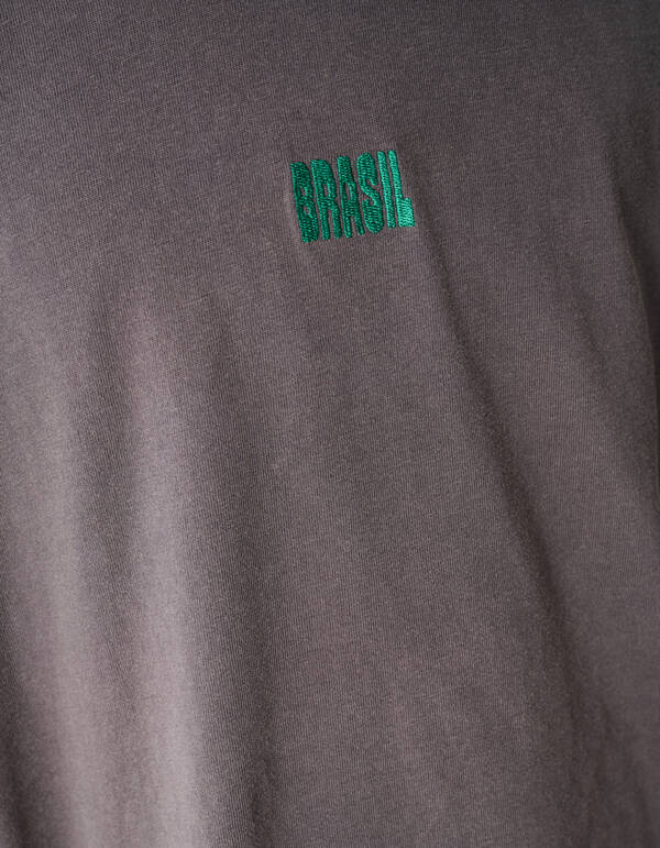 Brasil Artwork T-shirt Donkergrijs SHOEBY BOYS