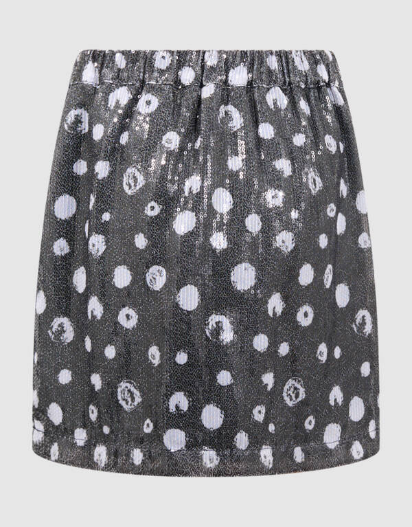 Polkadot Sequin Rok Zwart SHOEBY GIRLS