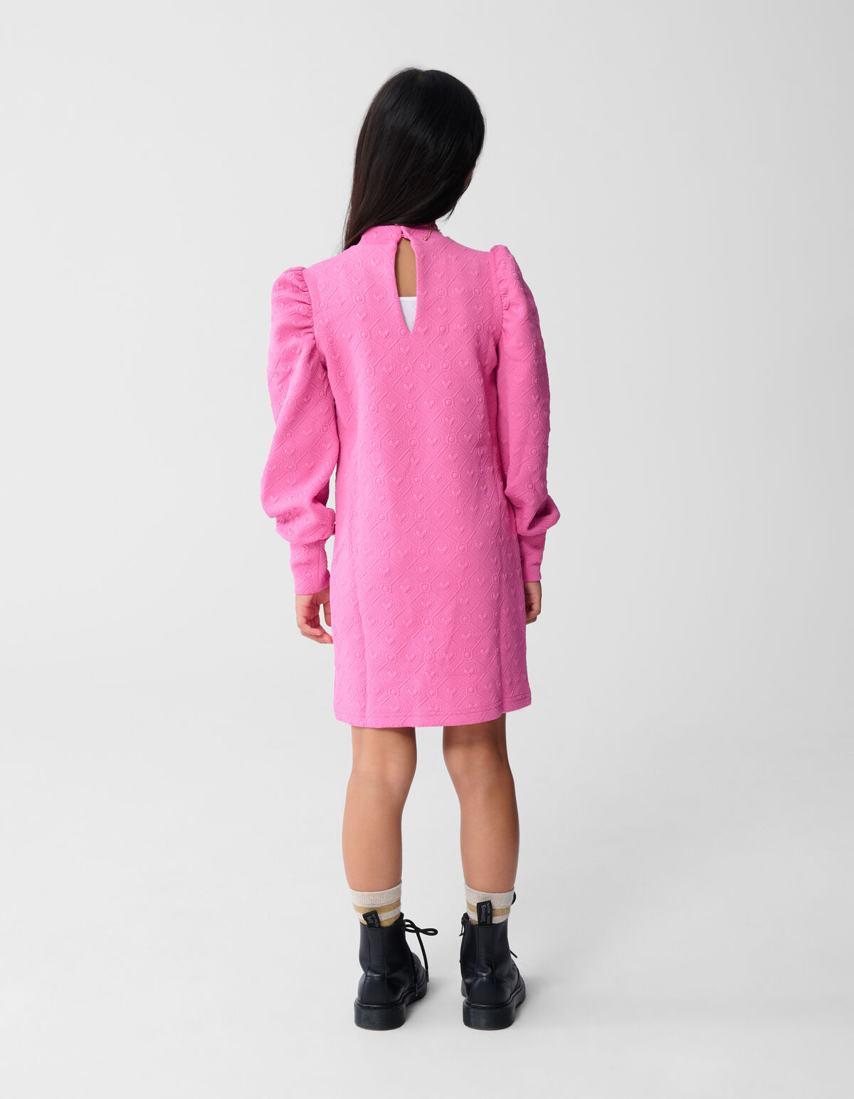 Jaqcuard Mini Jurk Roze SHOEBY GIRLS