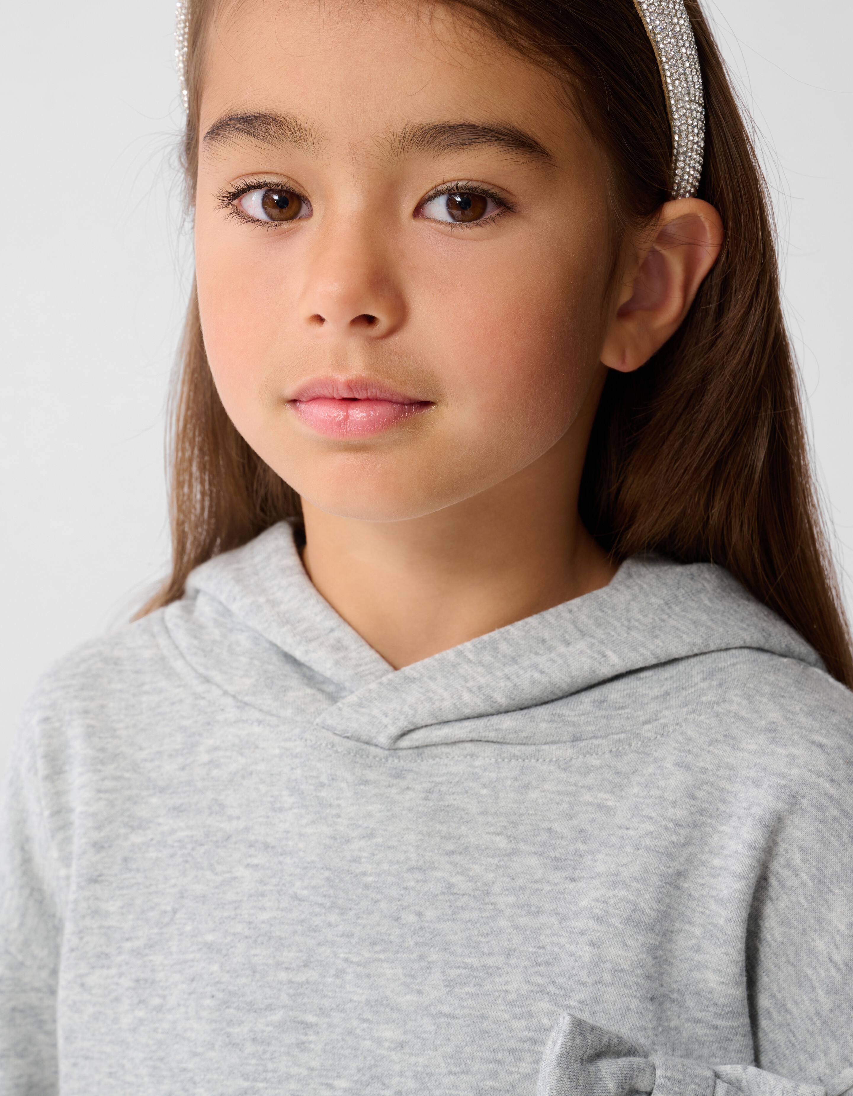 Strik Hoodie Jurk Lichtgrijs SHOEBY GIRLS