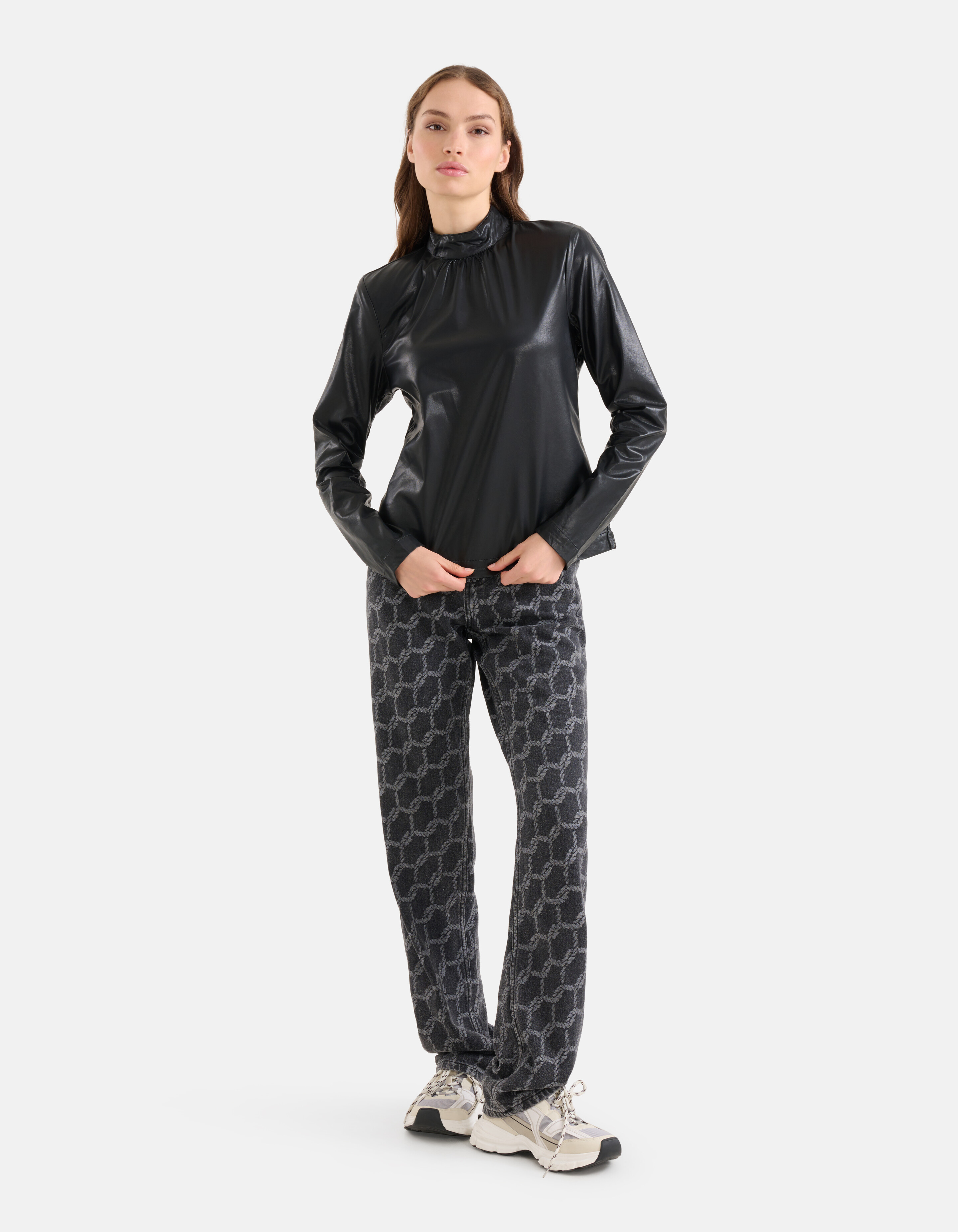 Vegan Leren Top Zwart SHOEBY WOMEN