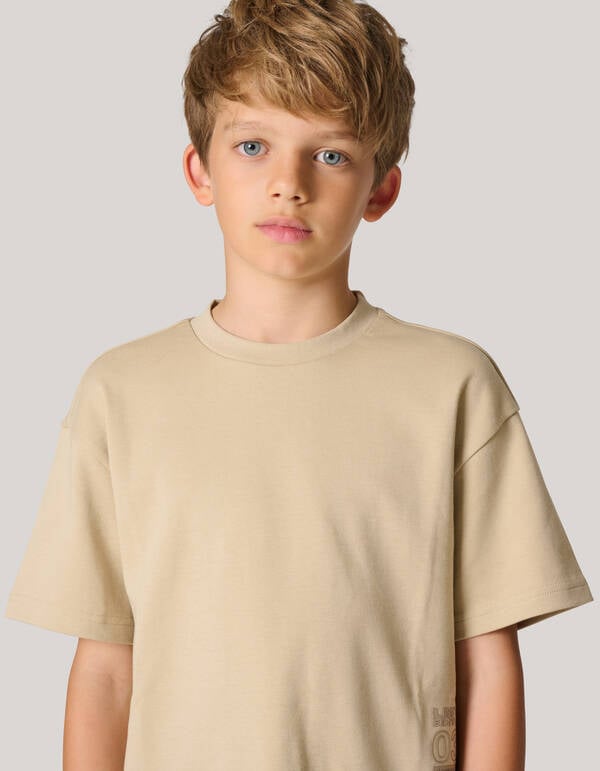 Heavy Basis T-shirt Beige SHOEBY BOYS