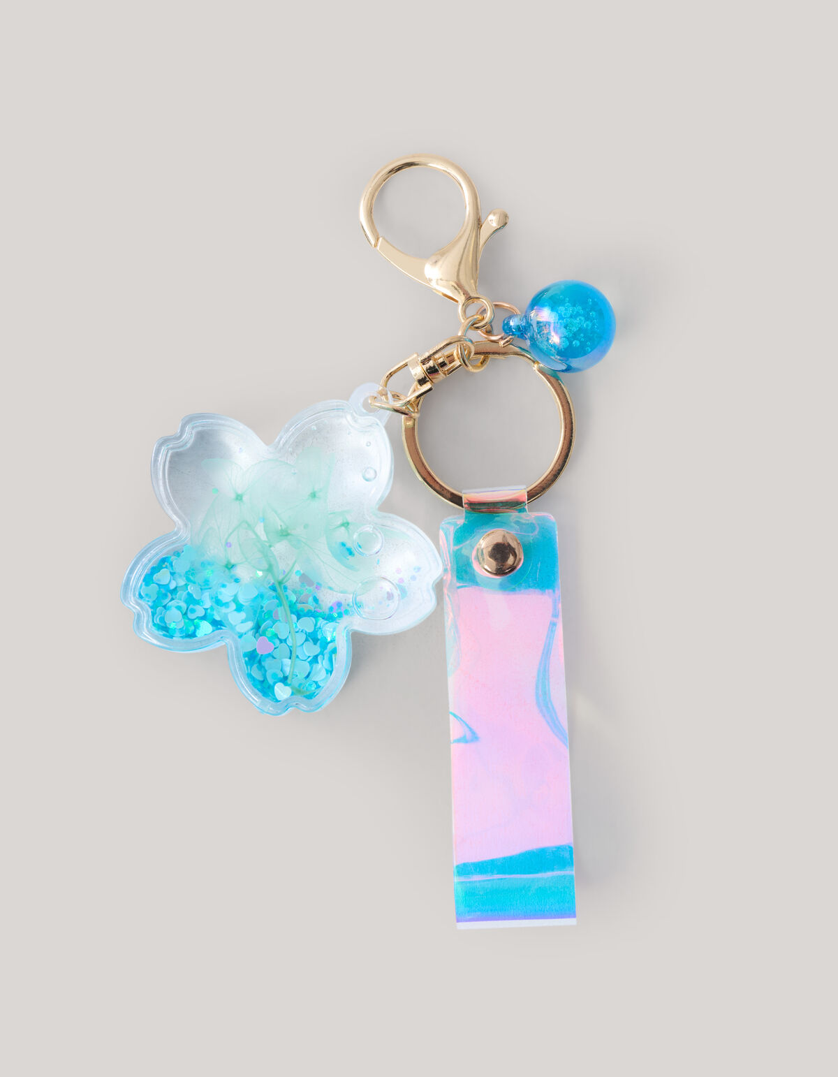 Bloemen Sleutelhanger Blauw SHOEBY ACCESSOIRES
