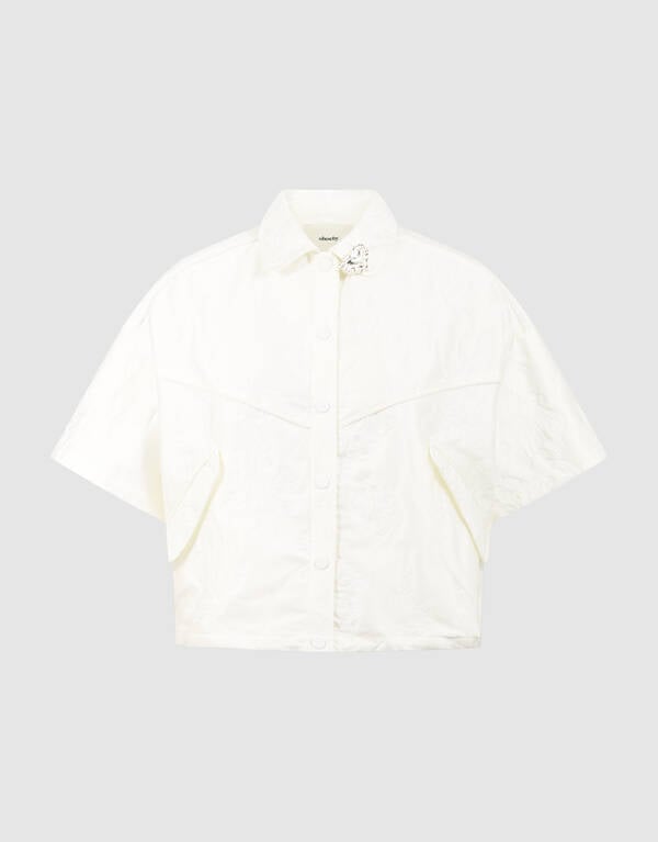 Oversized Jacquard Jack Gebroken Wit SHOEBY WOMEN