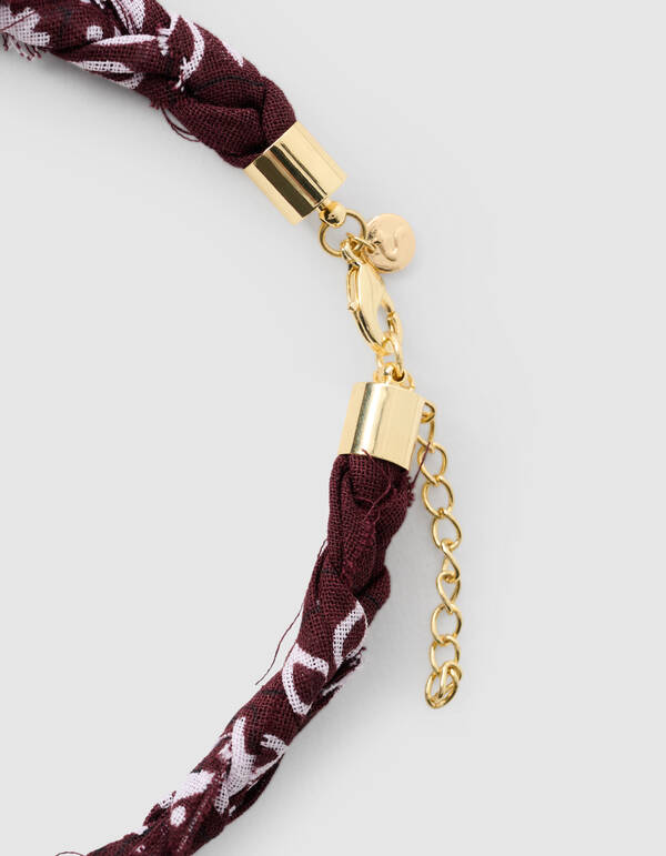 Bandana Puffed Heart Ketting Bruin SHOEBY ACCESSOIRES