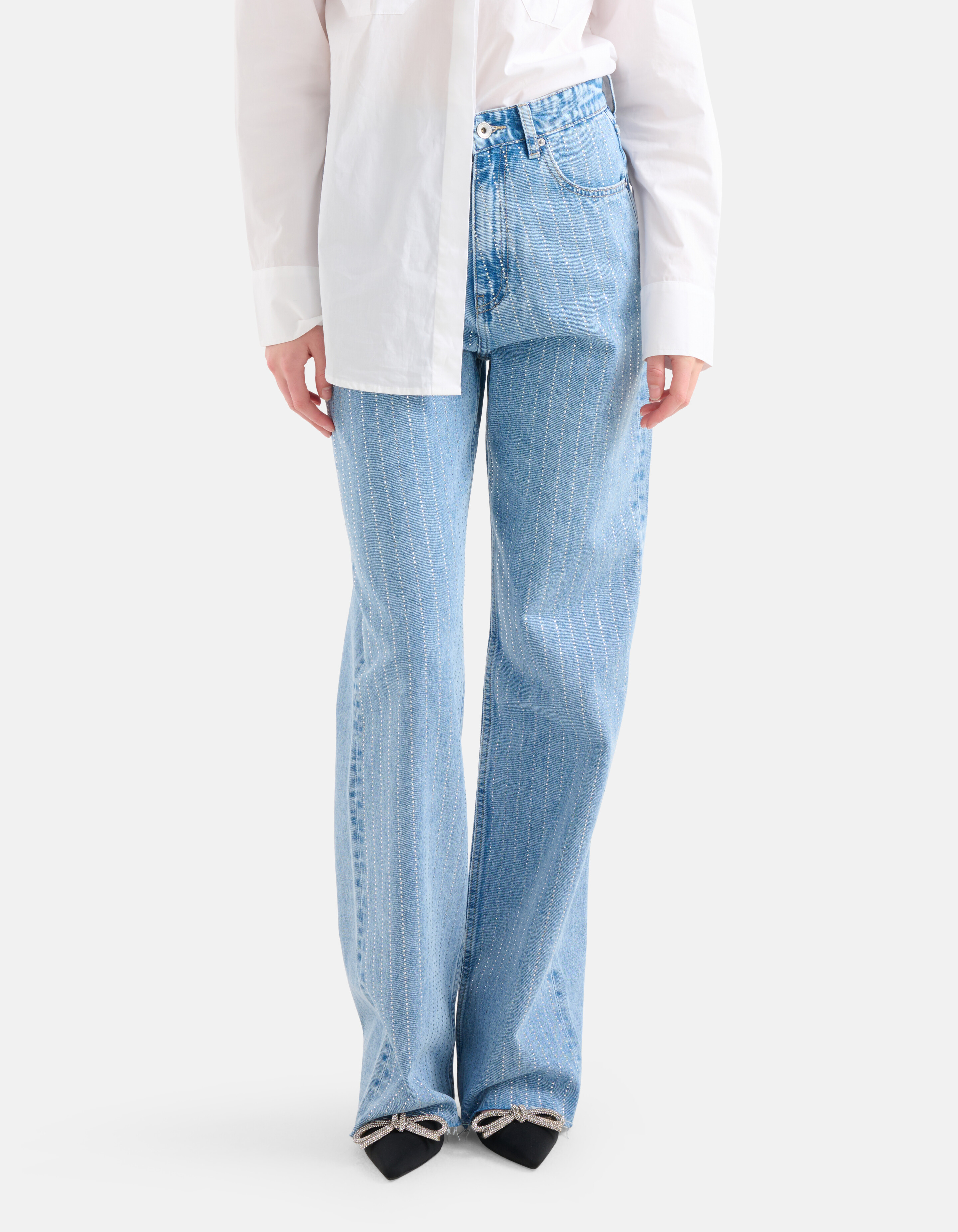 Strass Wide Leg Jeans Mediumstone SHOEBY WOMEN