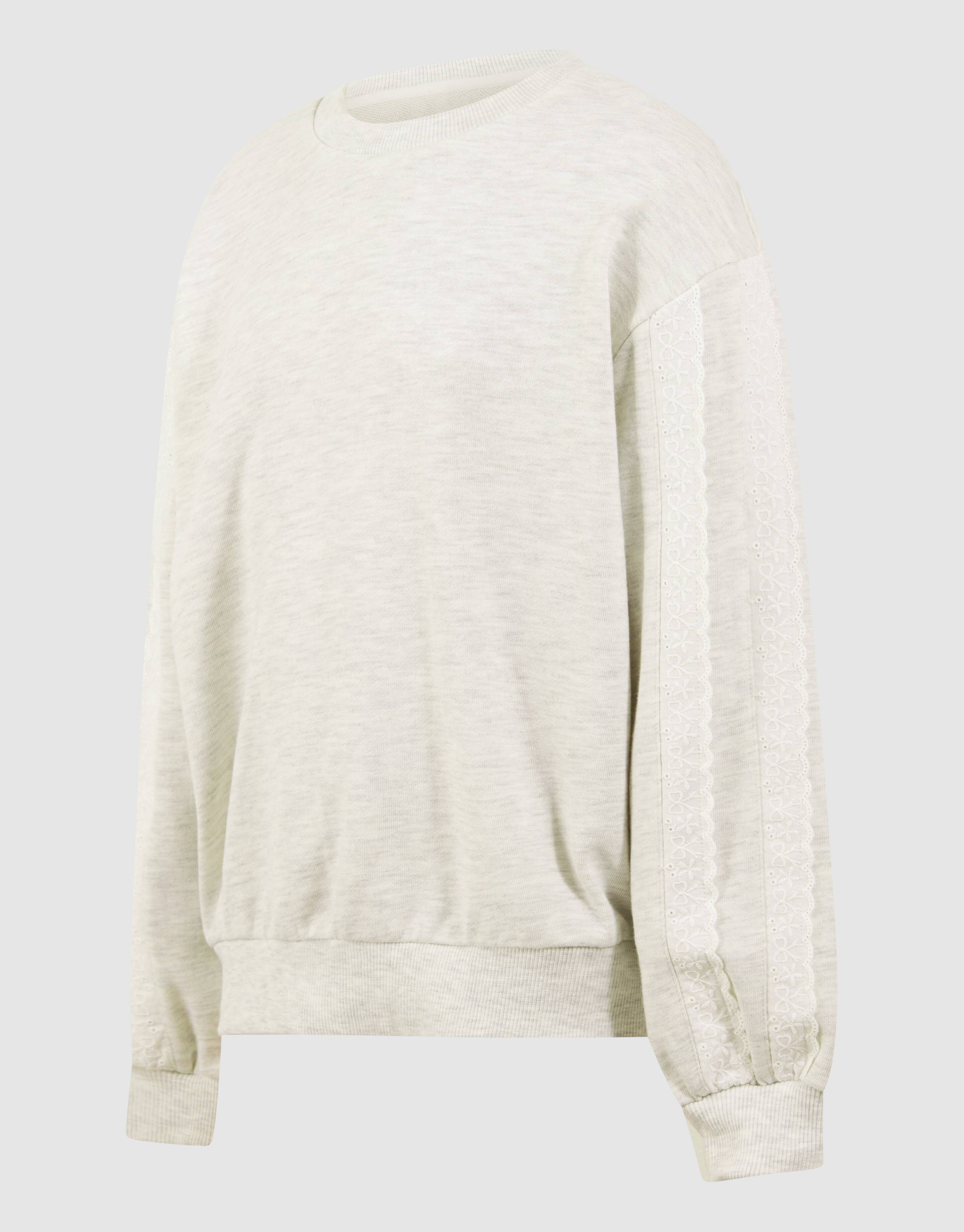 Ruffle Sweater Lichtgrijs SHOEBY GIRLS