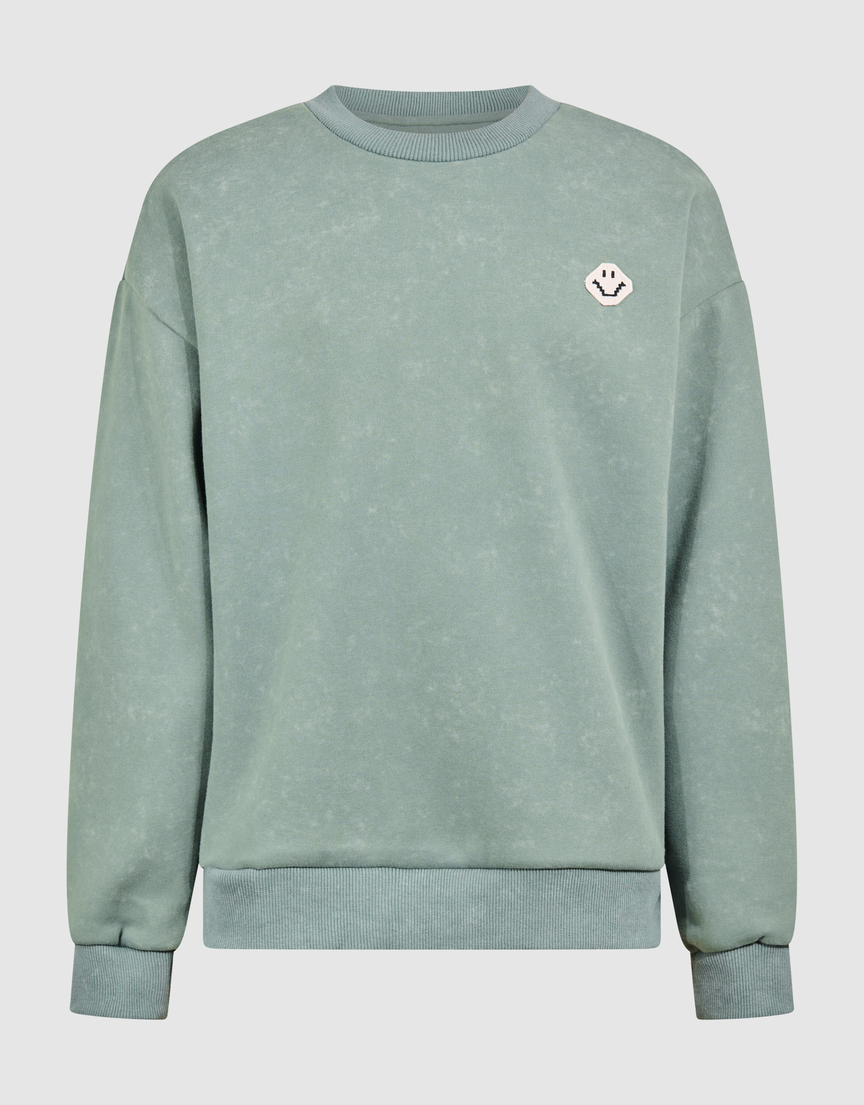 Printed Smiley Sweater Groen SHOEBY BOYS