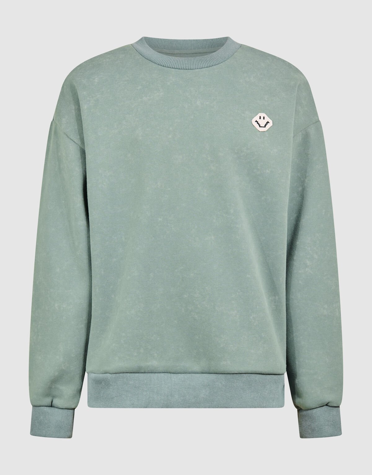 Printed Smiley Sweater Groen SHOEBY BOYS