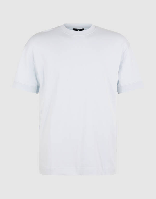 Cuffed Logo T-shirt Lichtblauw SHOEBY MEN