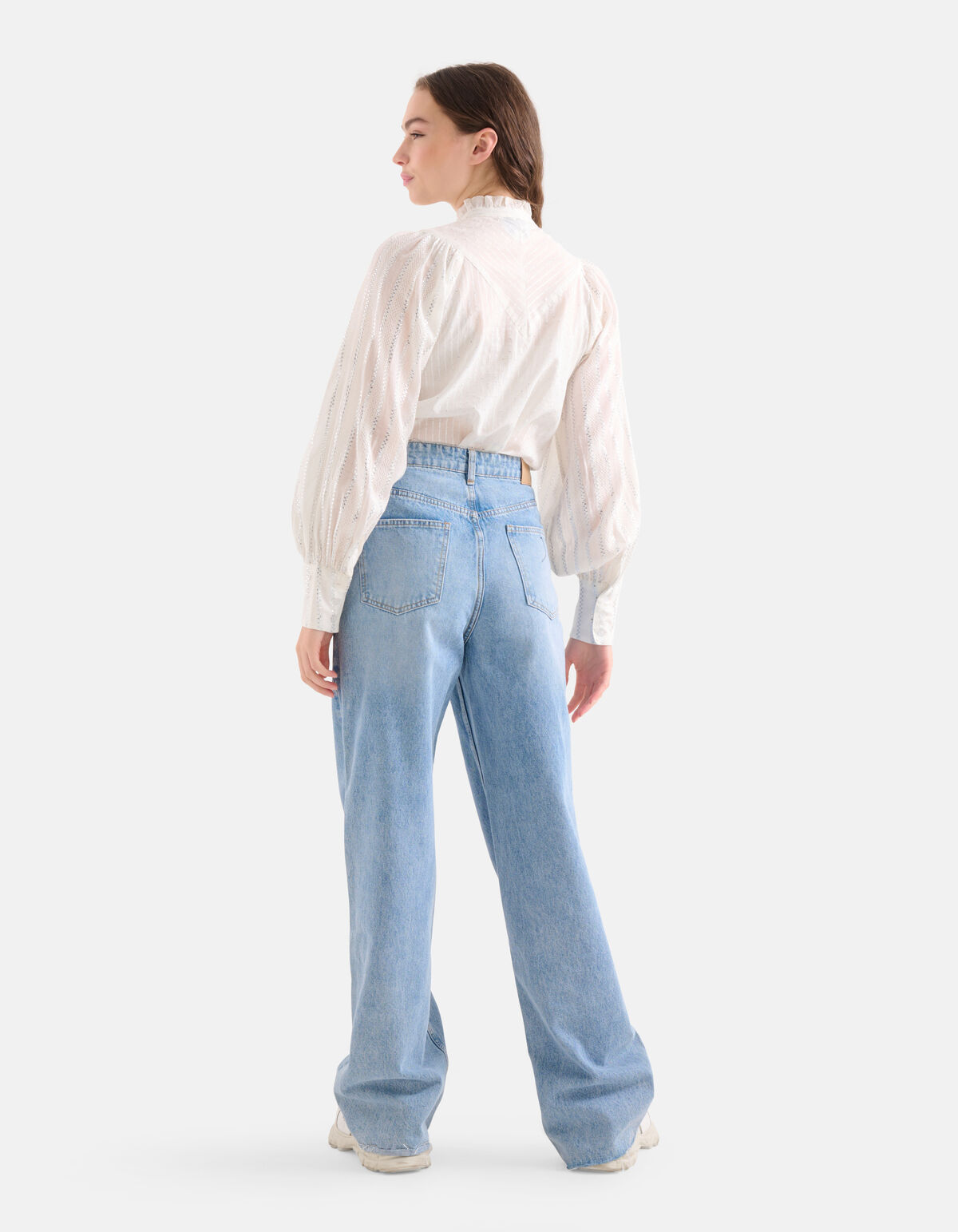 Lurex Voile Blouse Wit SHOEBY WOMEN
