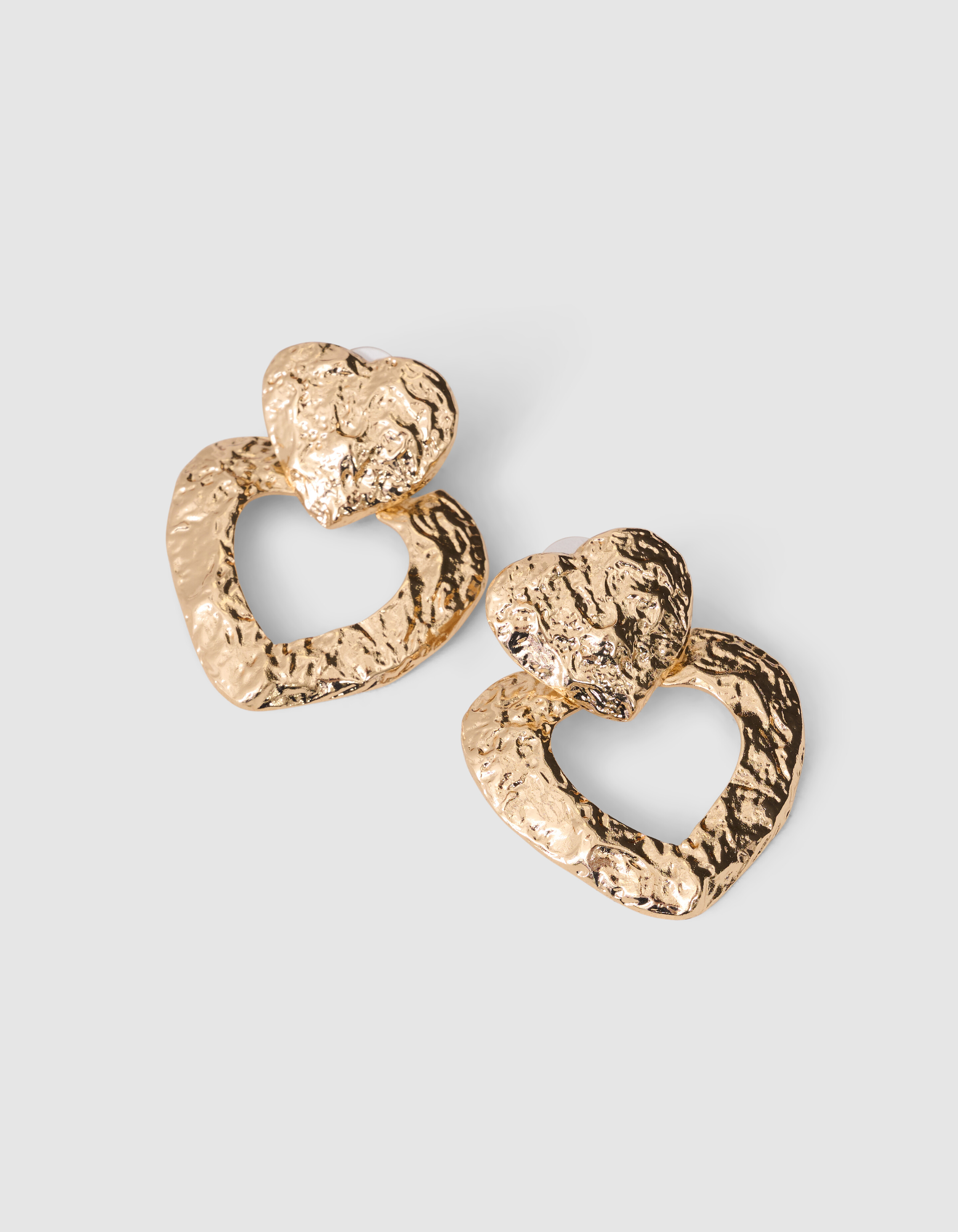 Double Heart Oorbellen Goud SHOEBY ACCESSOIRES