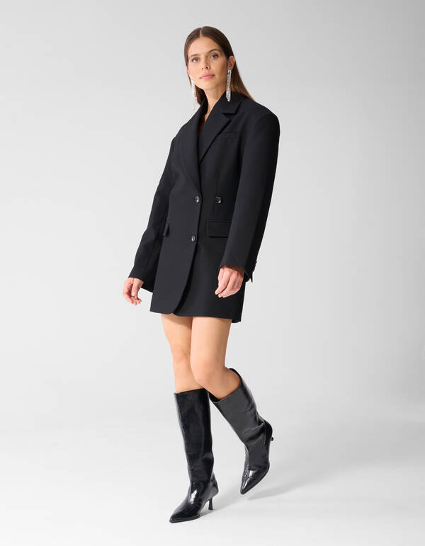 Oversized Blazer Jurk Zwart SHOEBY WOMEN