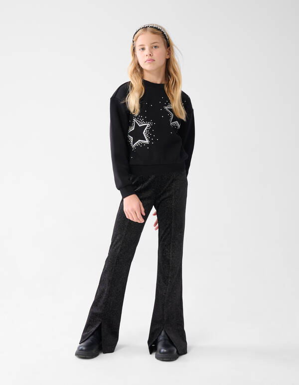 Strass Sterren Sweater Zwart SHOEBY GIRLS