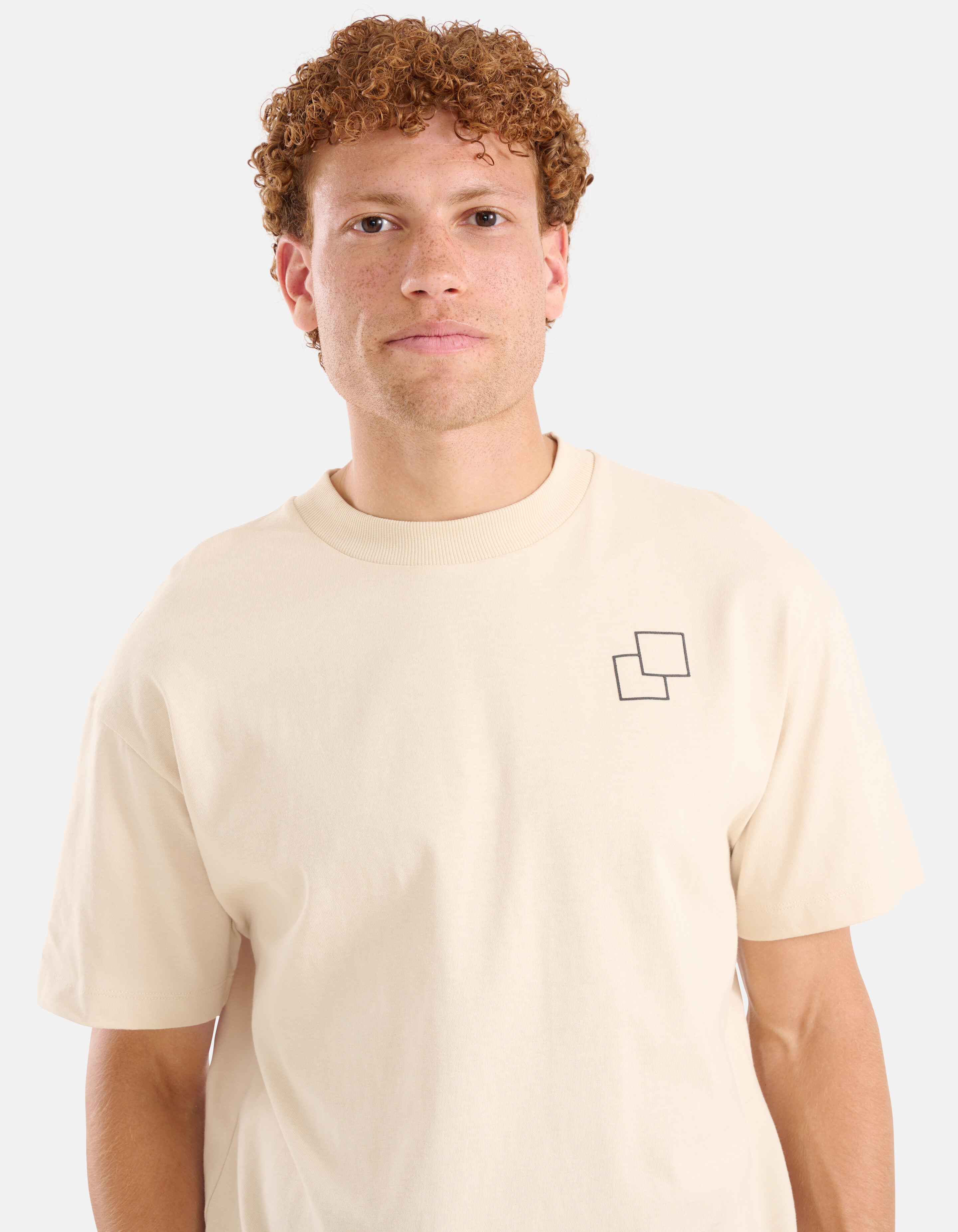 Embroidery T-shirt Beige SHOEBY MEN