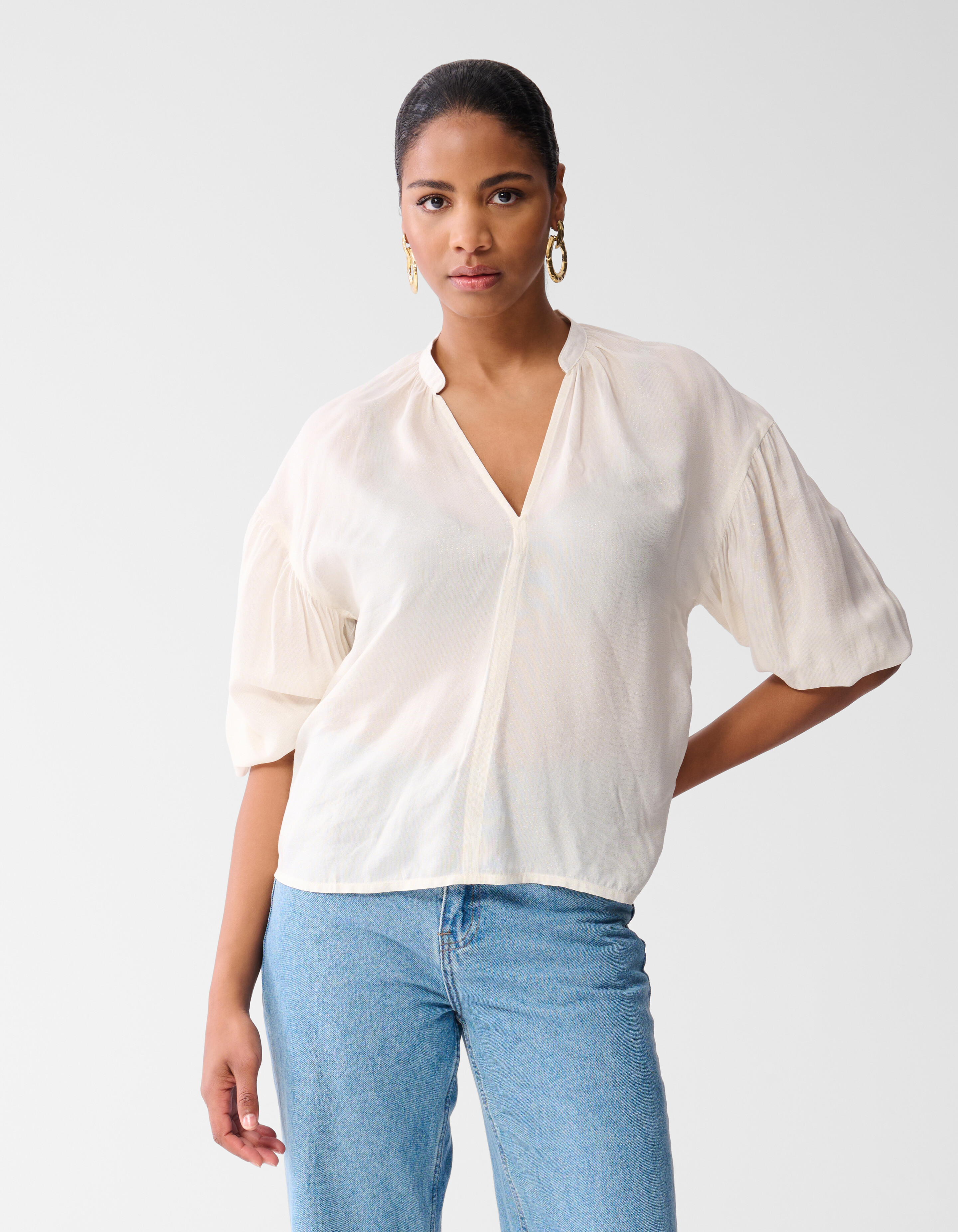 Shine Blouse Gebroken Wit SHOEBY WOMEN