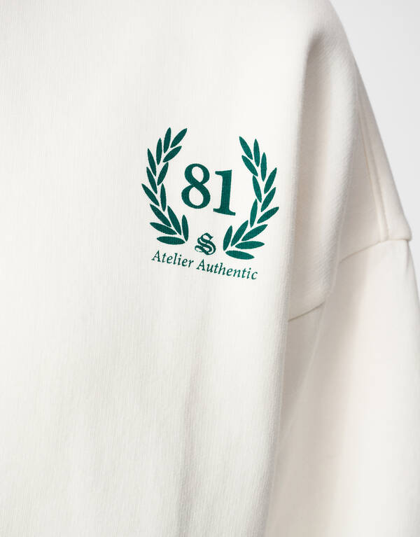 Social Club Artwork Sweater Gebroken Wit SHOEBY WOMEN