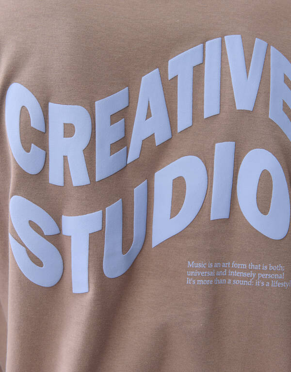 Studio Artwork T-shirt Lichtbruin SHOEBY MEN