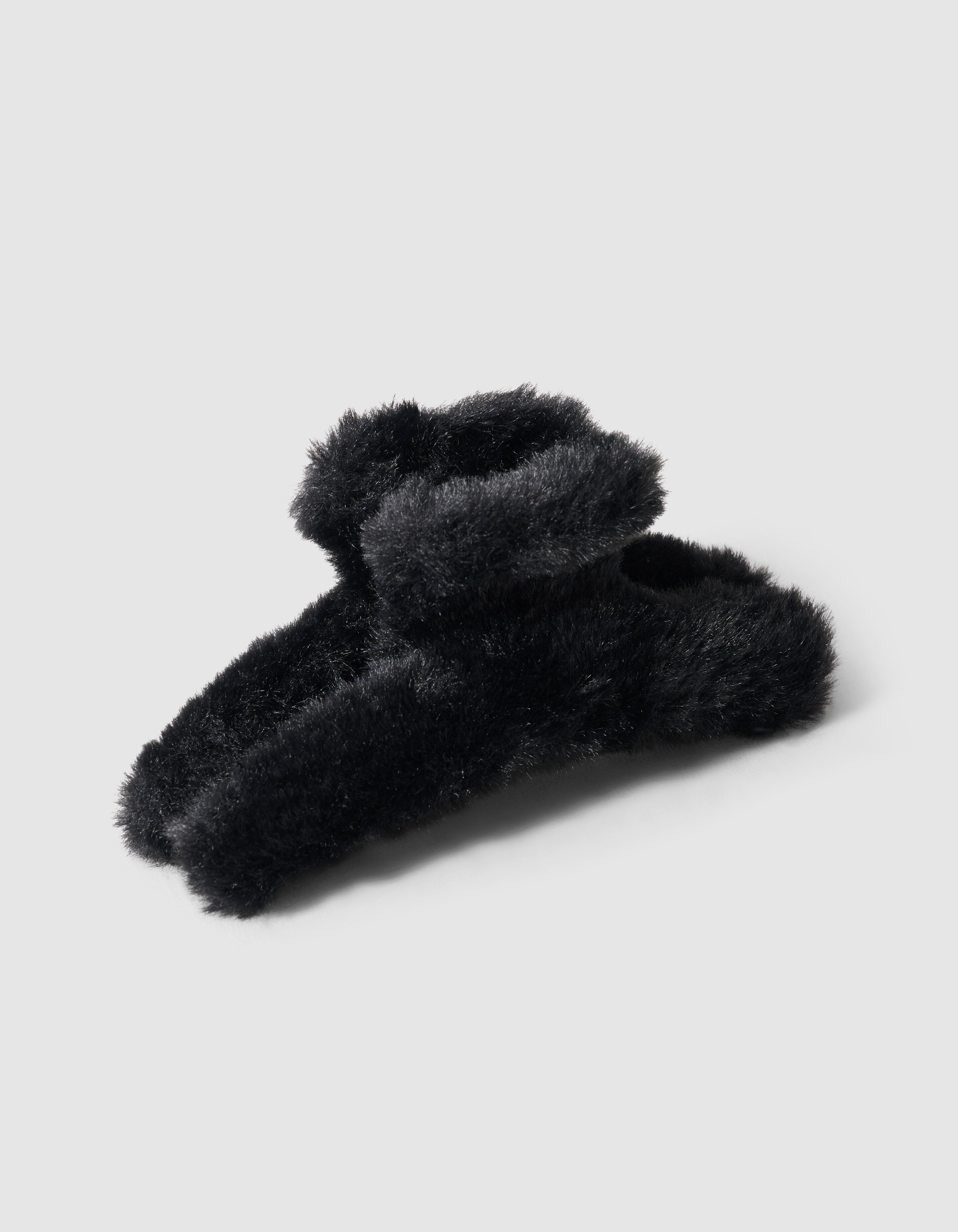 Faux Fur Big Haarclip Zwart SHOEBY ACCESSOIRES