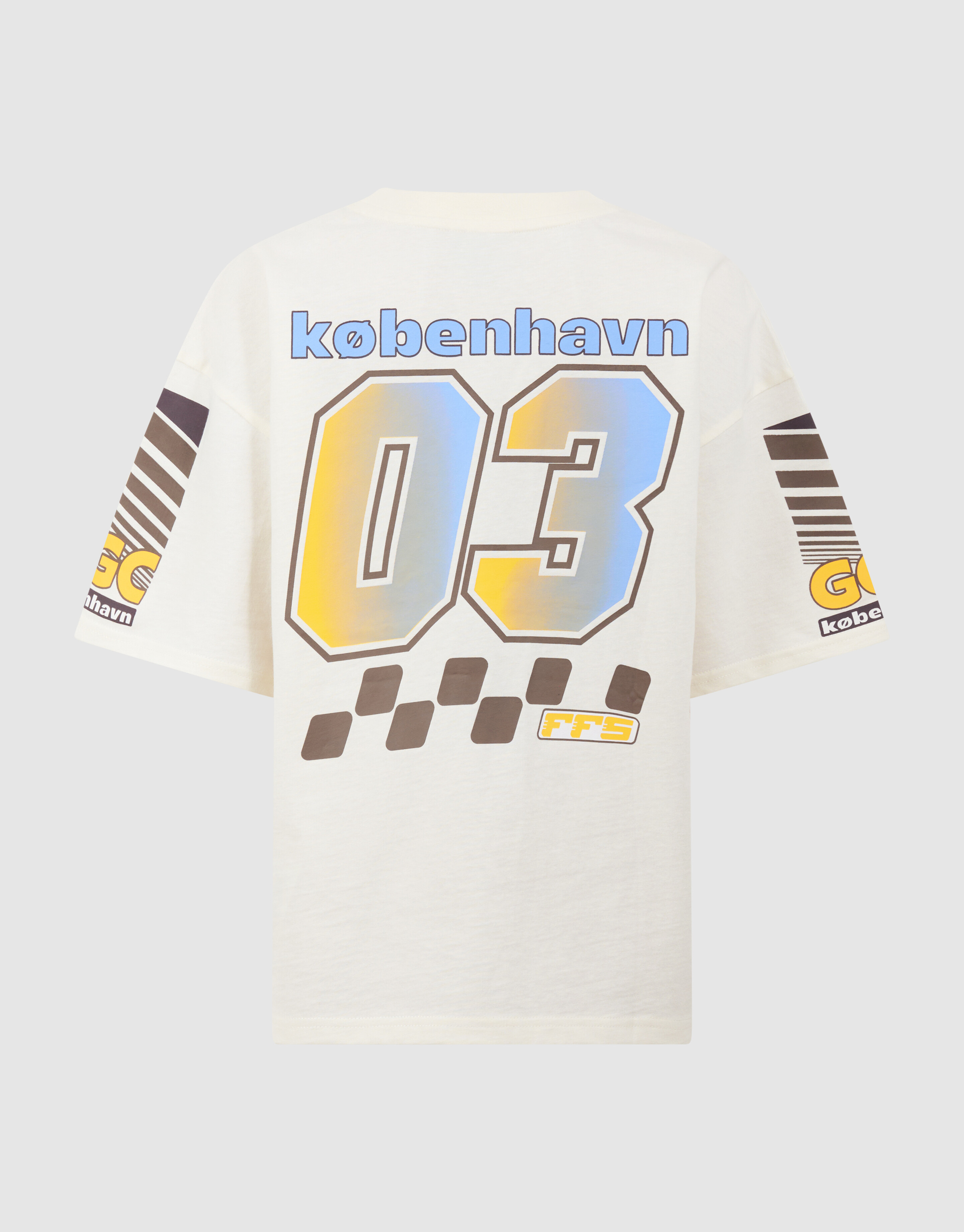 Race Artwork T-shirt Gebroken Wit SHOEBY BOYS