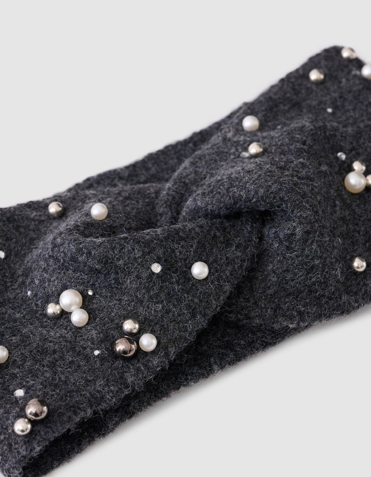 Beaded Haarband Donkergrijs SHOEBY ACCESSOIRES