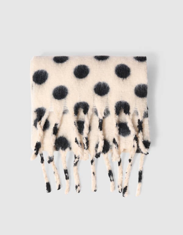 Stippen Sjaal Zwart/Ecru SHOEBY ACCESSOIRES