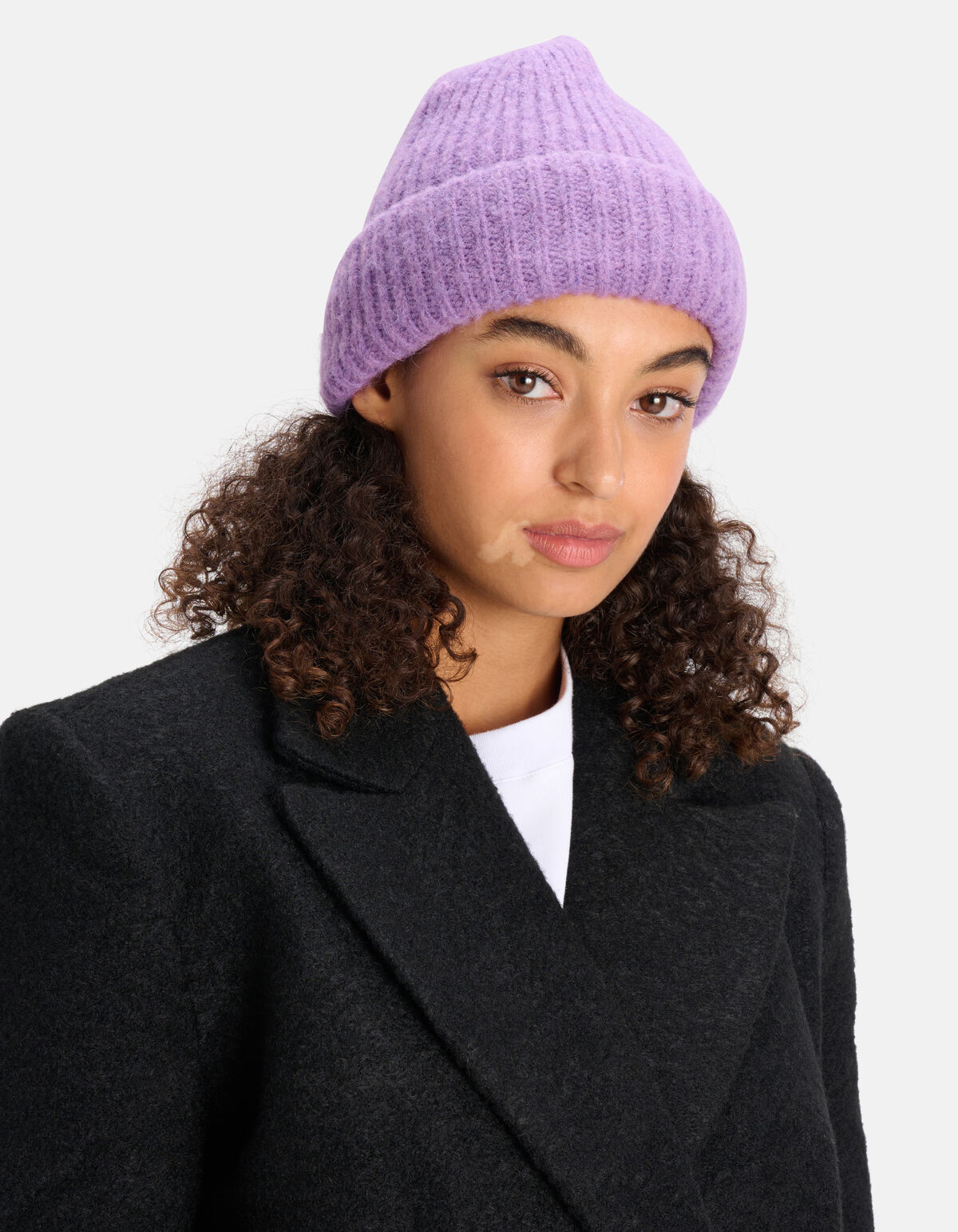 Gebreide Beanie Paars SHOEBY ACCESSOIRES