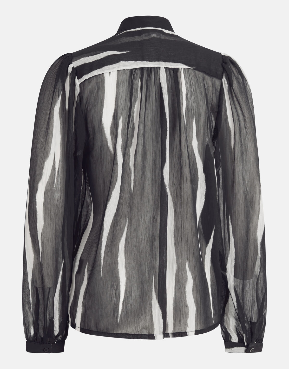 Two Tone Print Blouse Zwart/Wit SHOEBY WOMEN