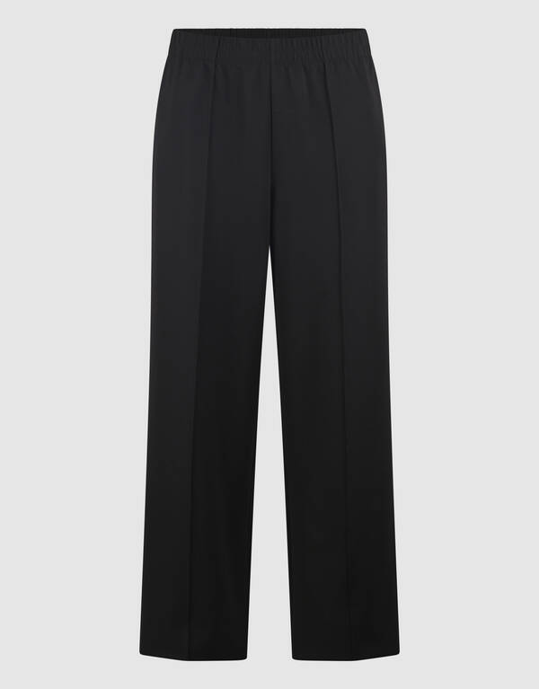 Wide Leg Broek Zwart SHOEBY WOMEN